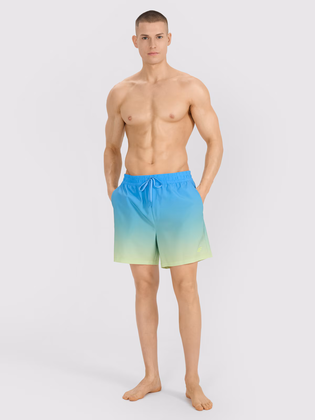 Spodenki plażowe męskie - turkusowe