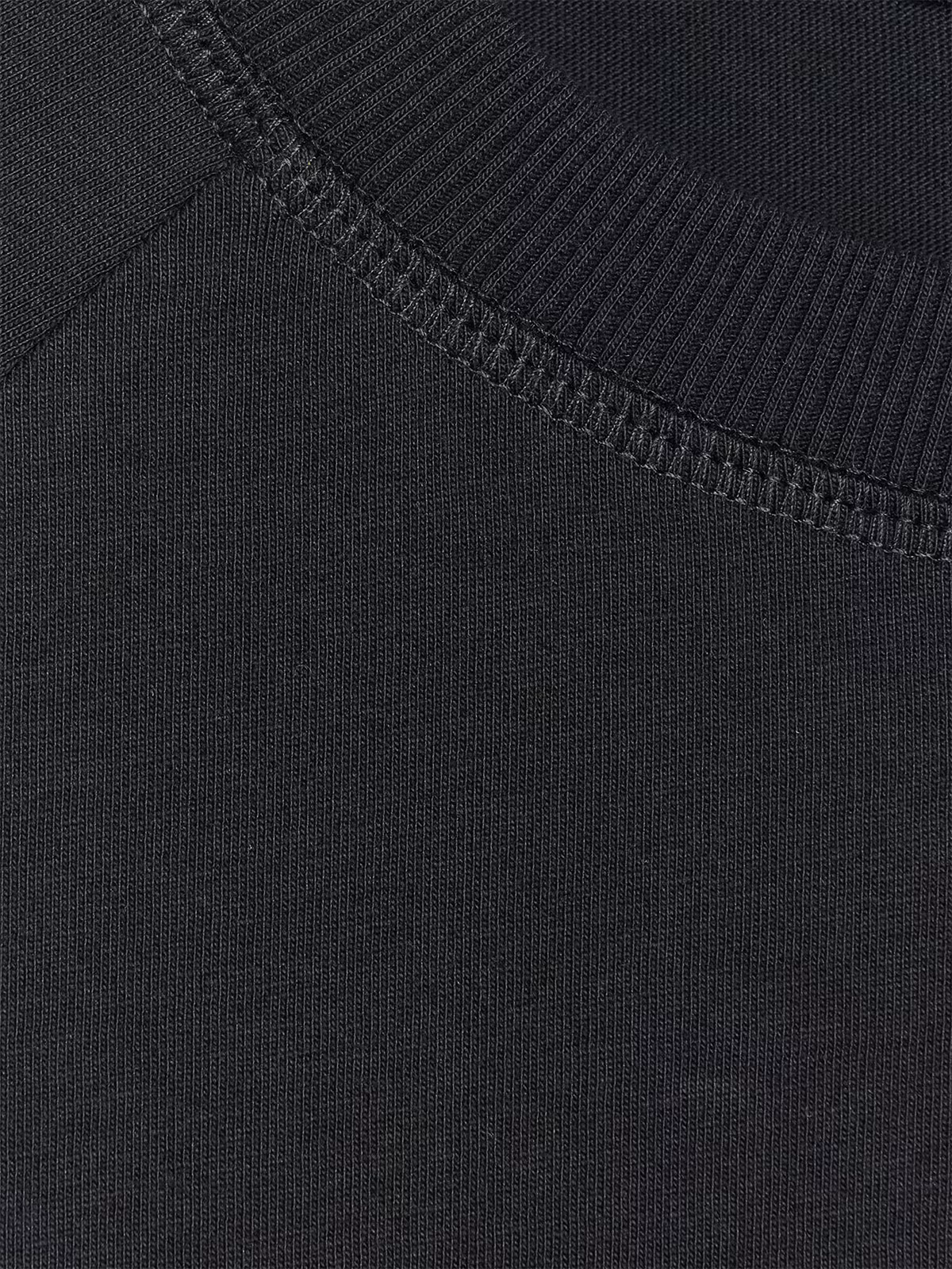 T-shirt oversize gładki damski - czarny