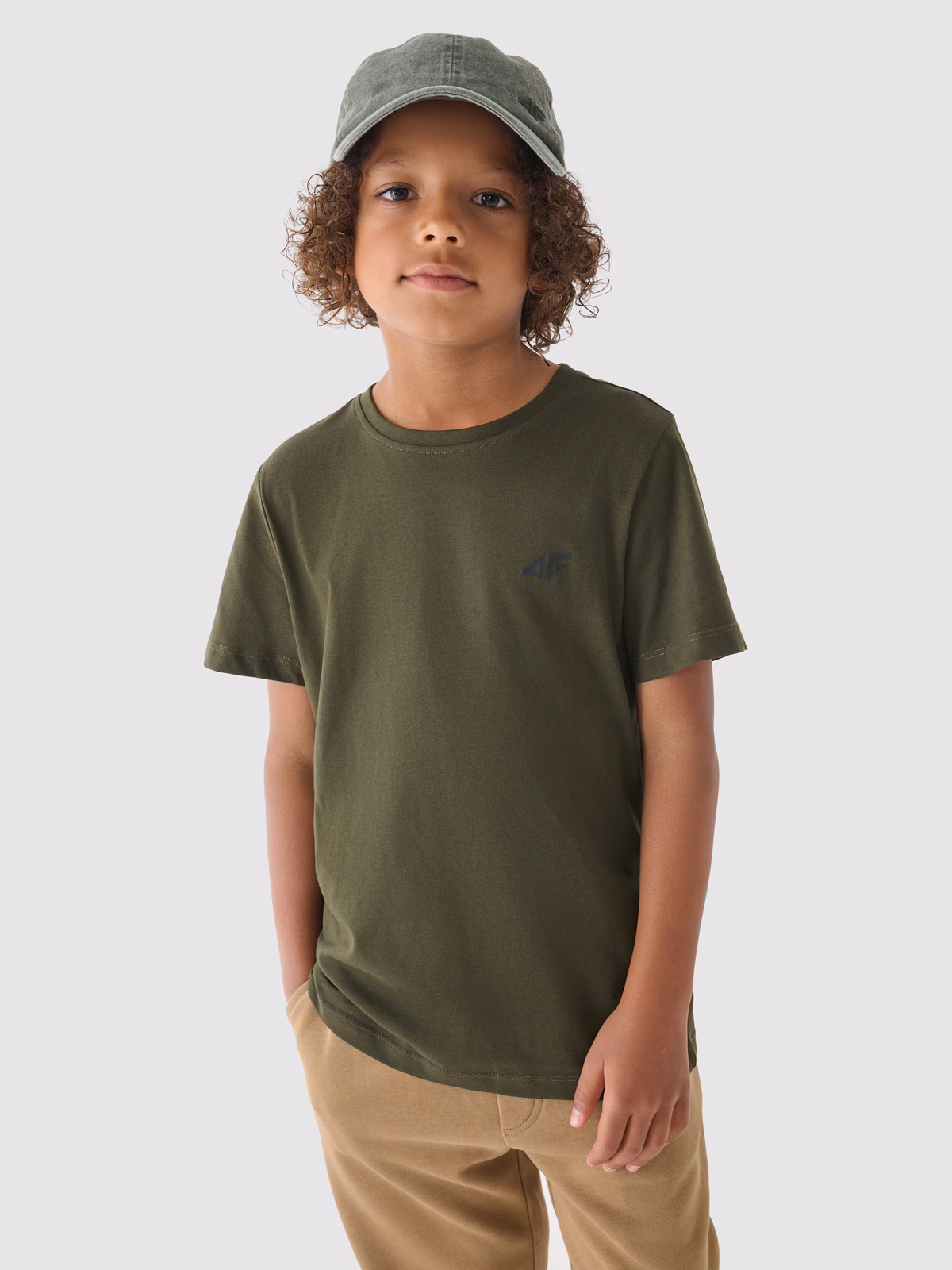 T-shirt gładki chłopięcy - granatowy