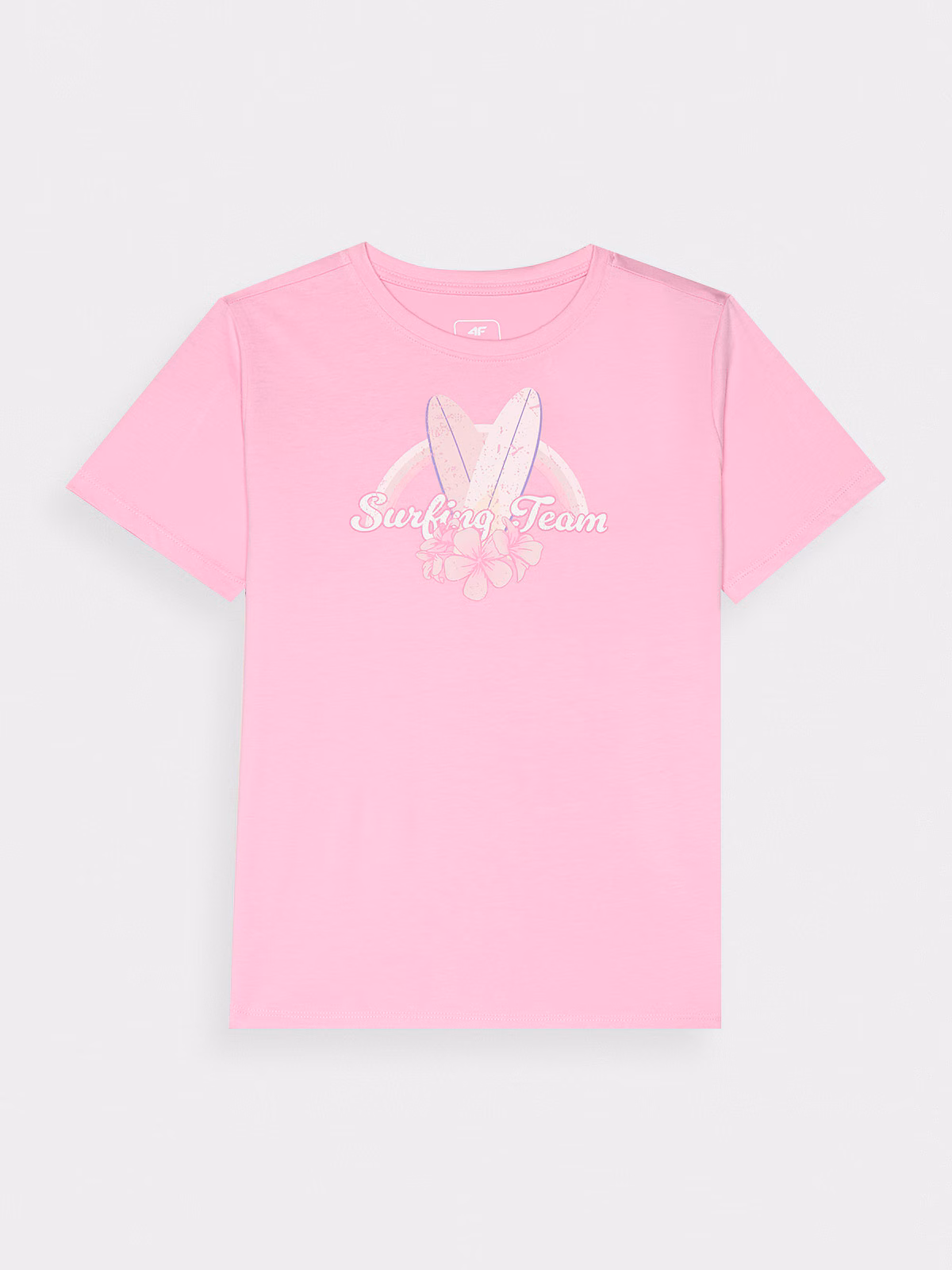 T-shirt regular z nadrukiem dziewczęcy - różowy