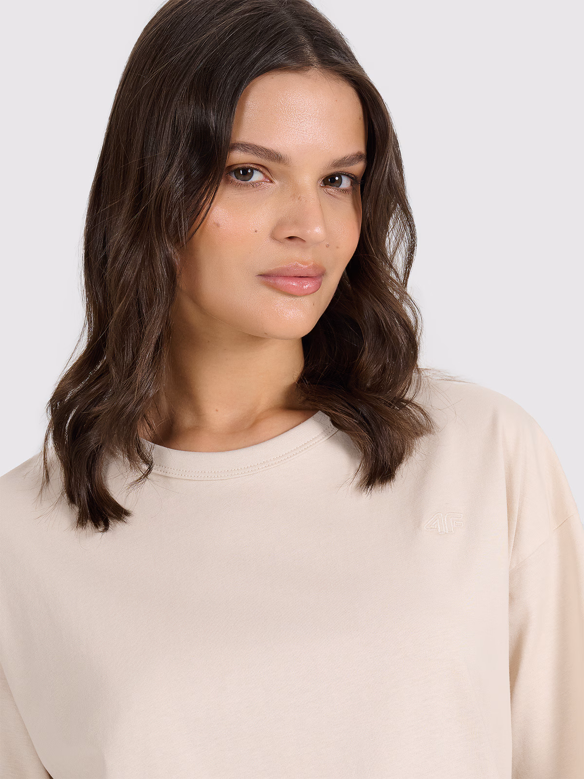 T-shirt oversize gładki uniseks - szary