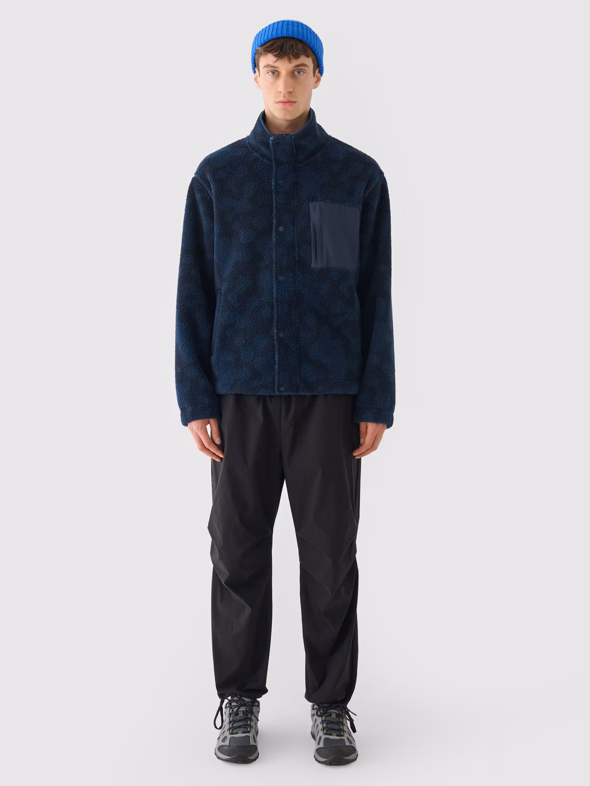 Polar sherpa rozpinany ze stójką męski Outhorn - granatowy