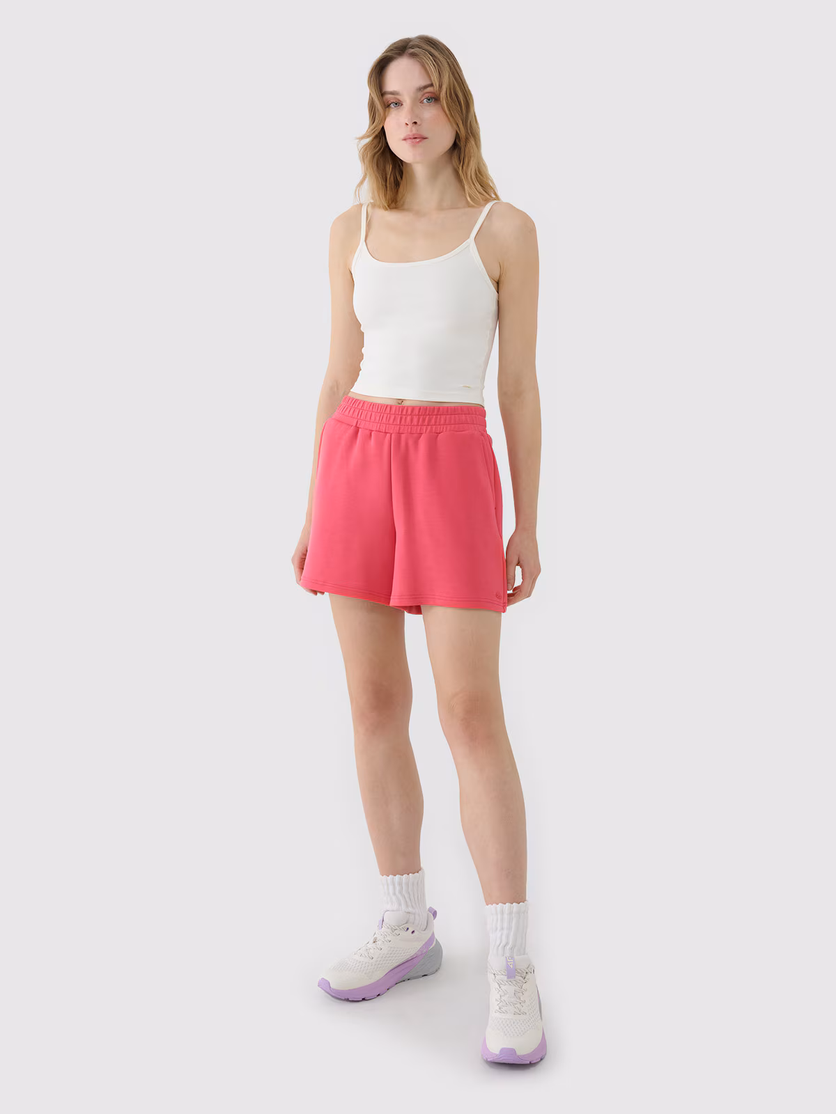 Spodenki dresowe z modalem damskie - niebieskie