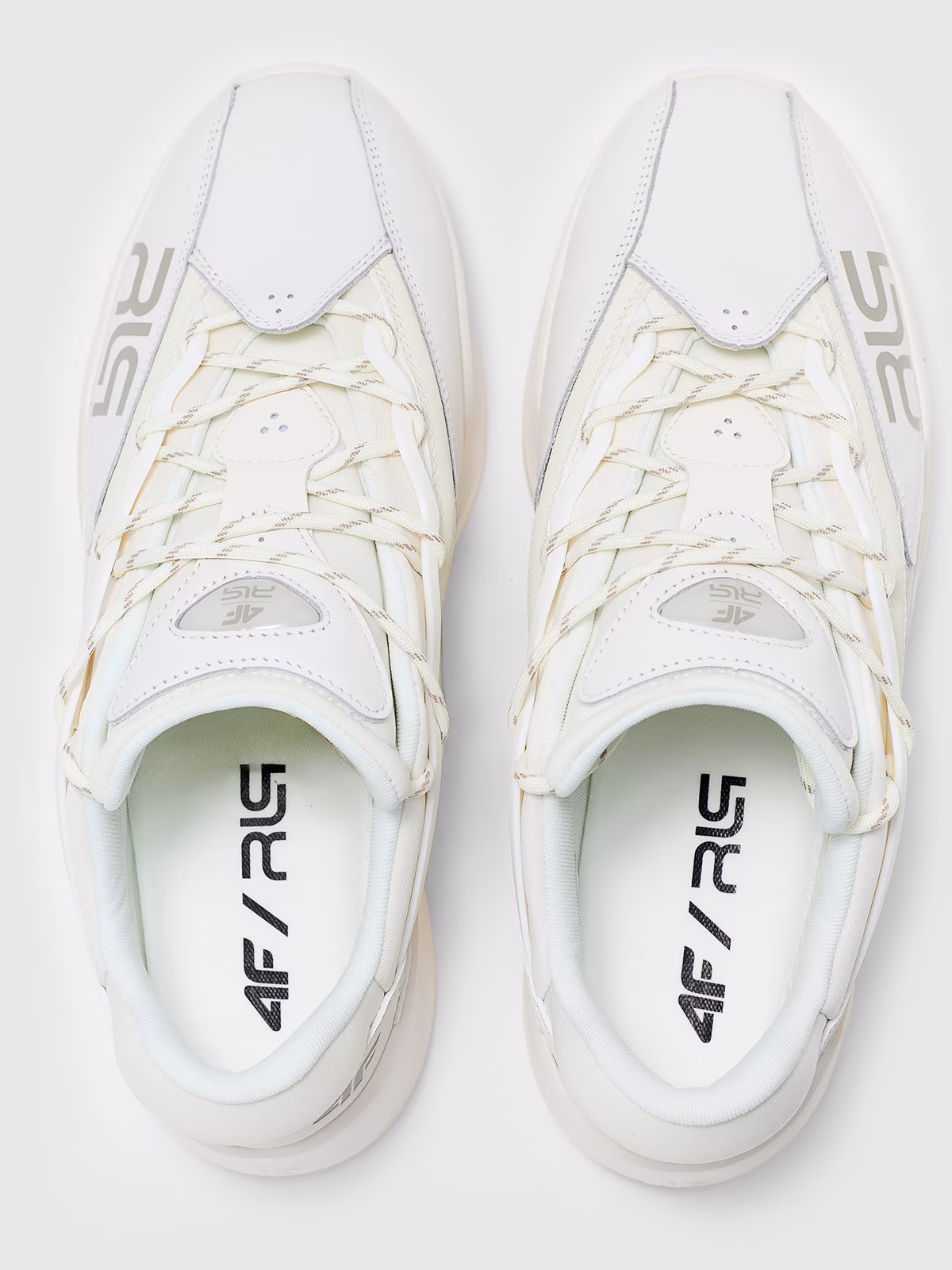 Buty lifestyle sneakersy RL9 LUX skórzane uniseks 4F x Robert Lewandowski - białe