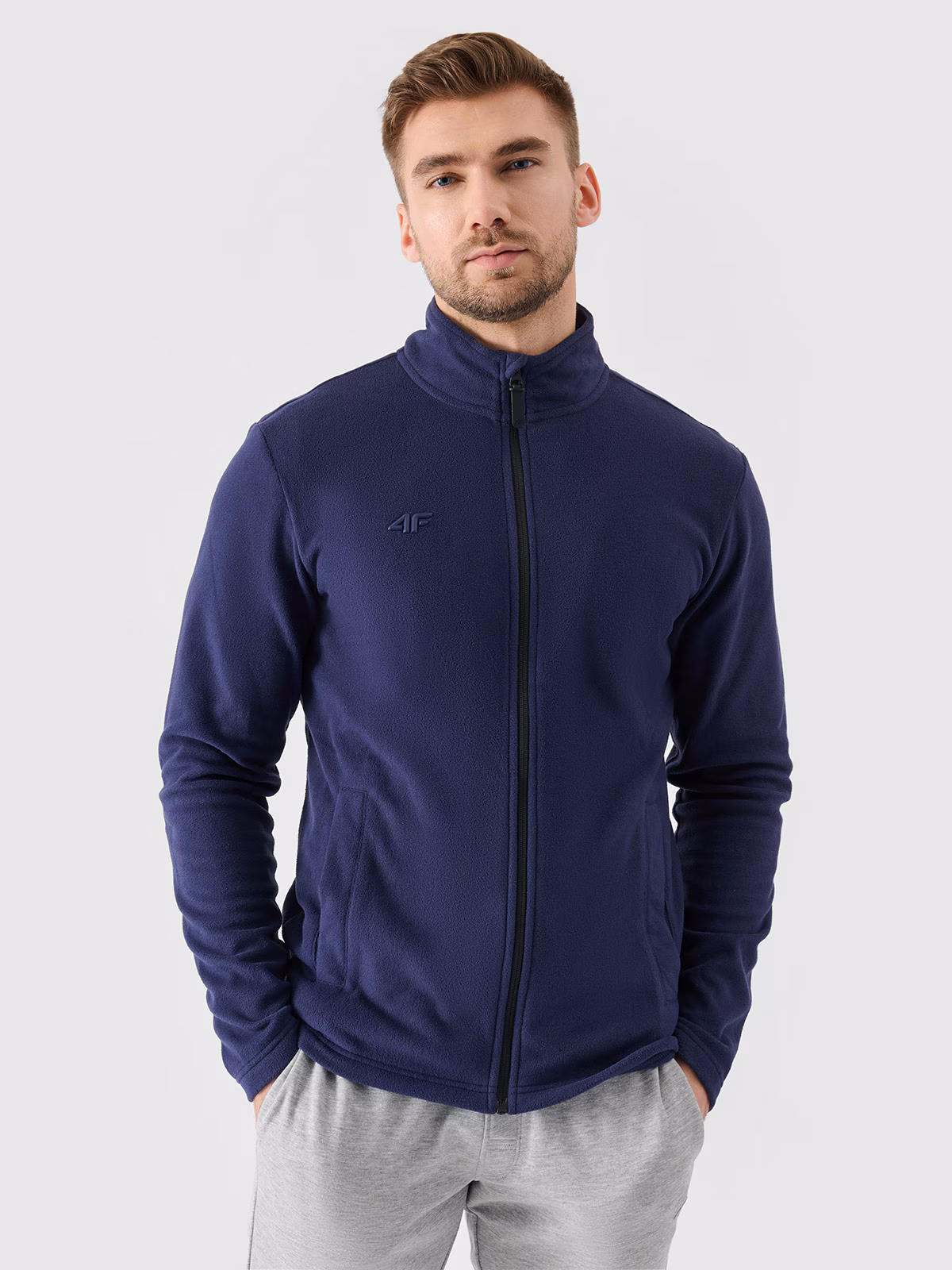 Polar ze stójką regular męski - szary