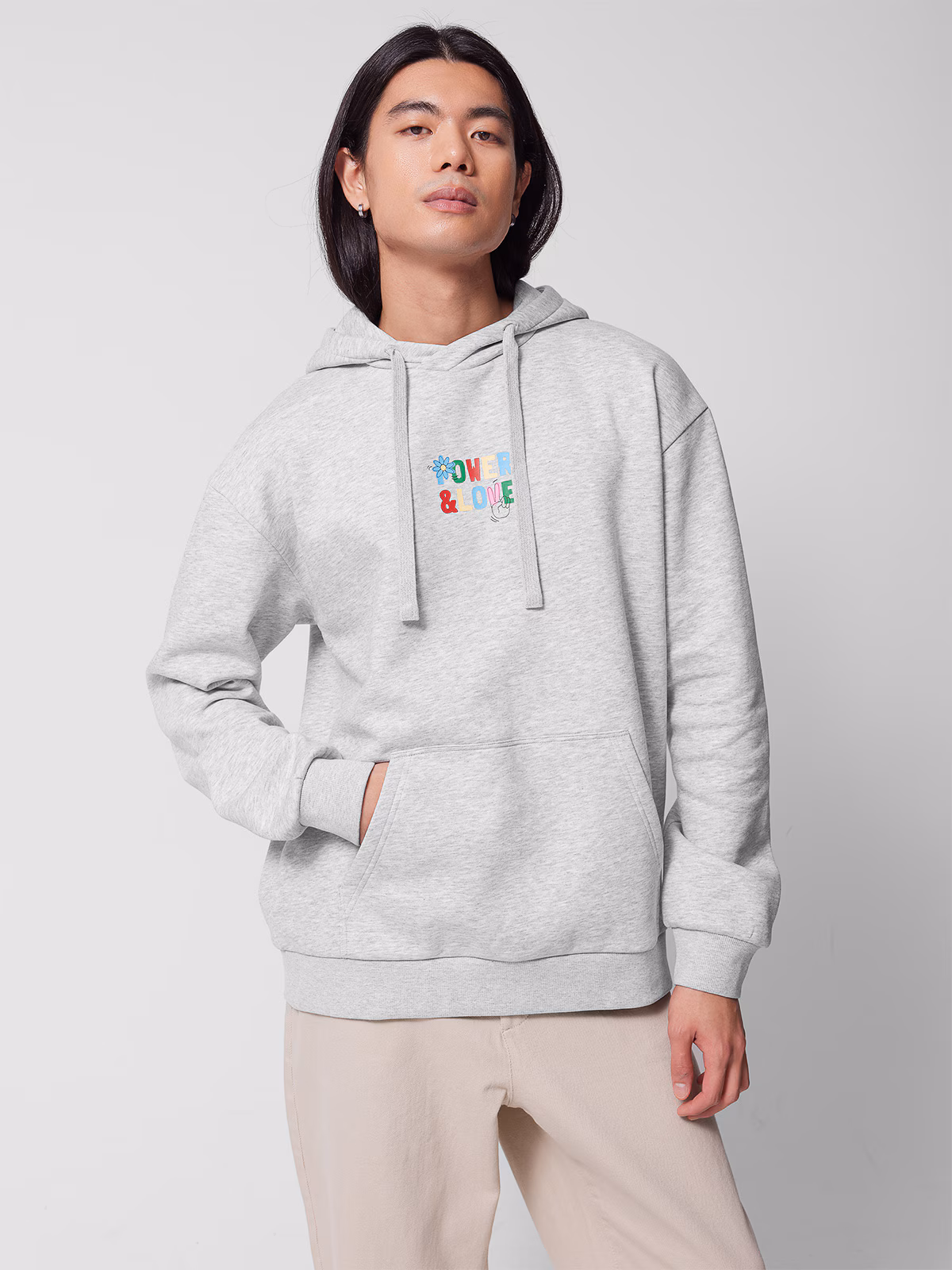 Bluza dresowa nierozpinana z kapturem męska Outhorn - szara