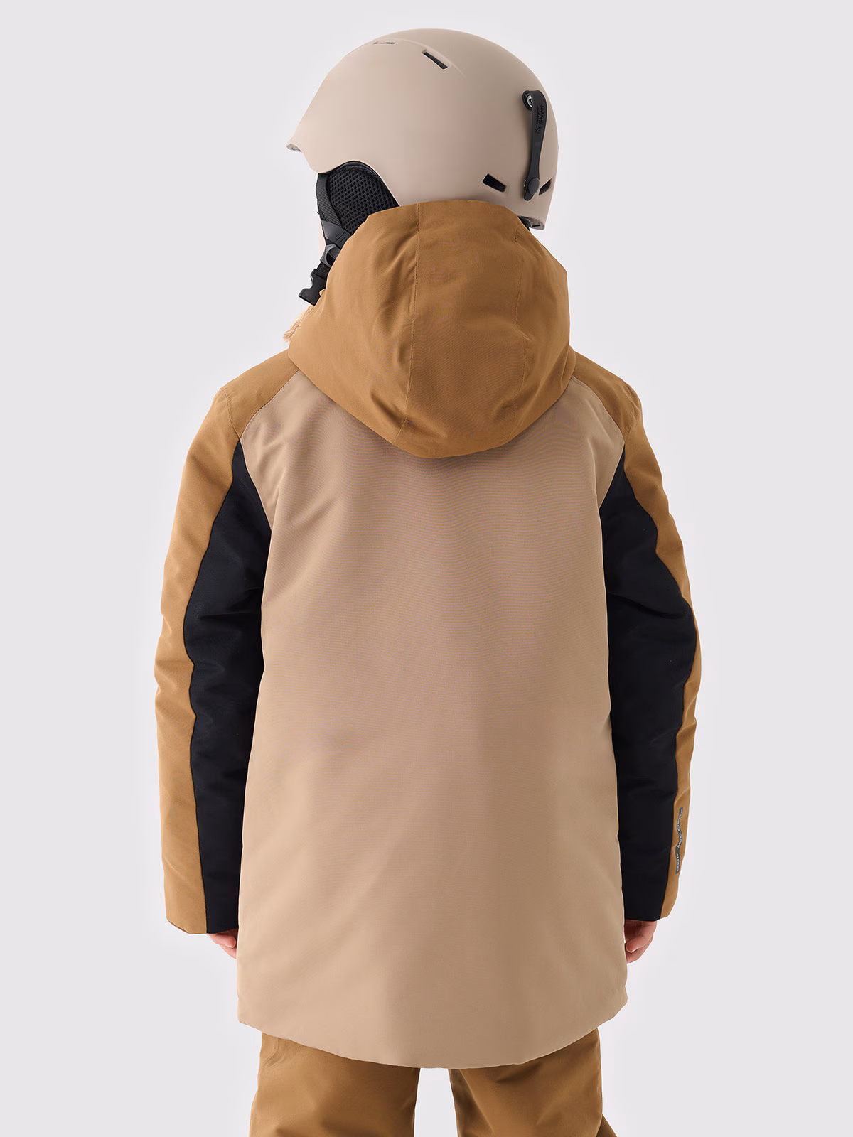 Kurtka snowboardowa membrana 10000 chłopięca - brązowa