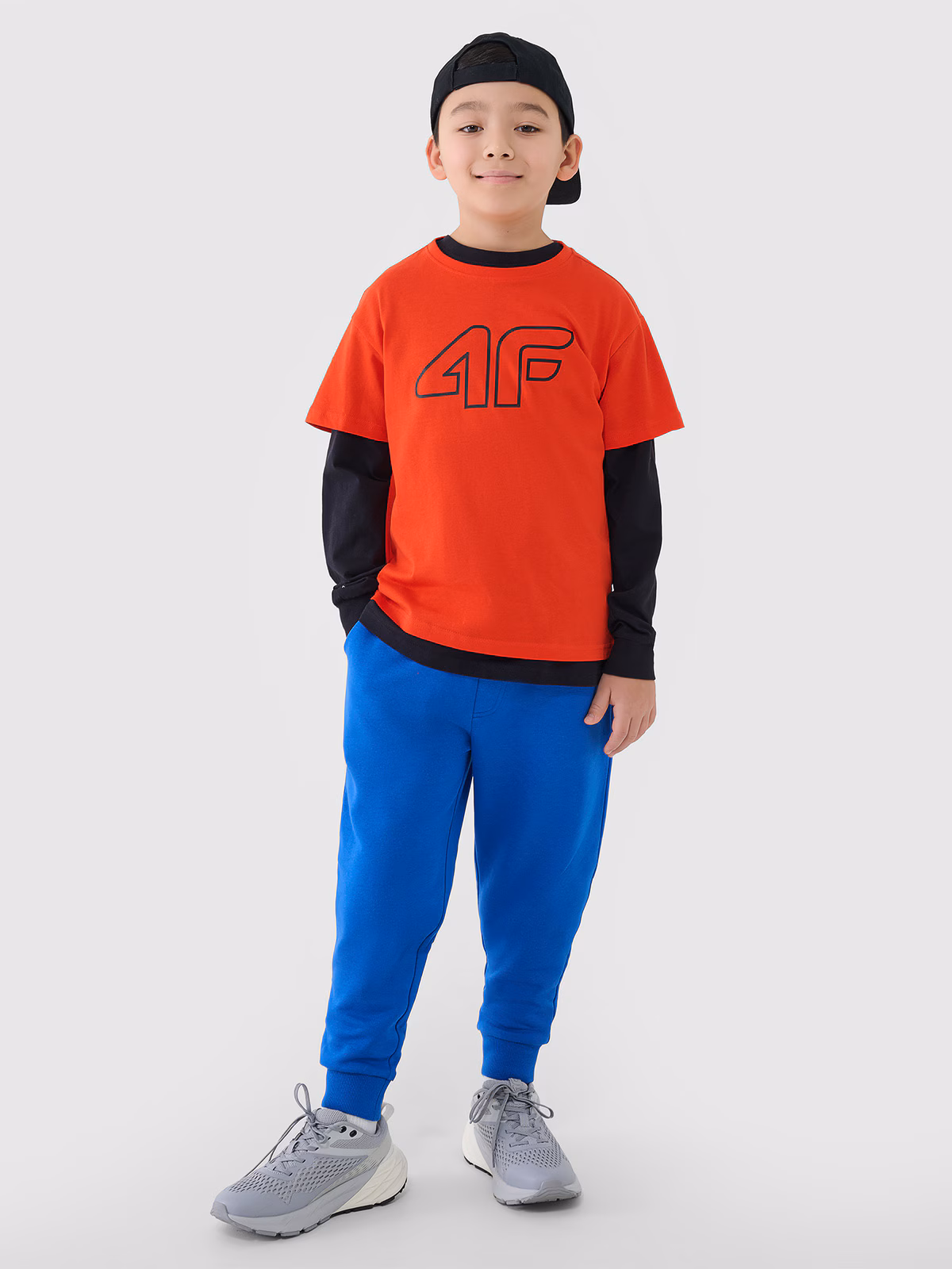 T-shirt z nadrukiem chłopięcy - niebieski