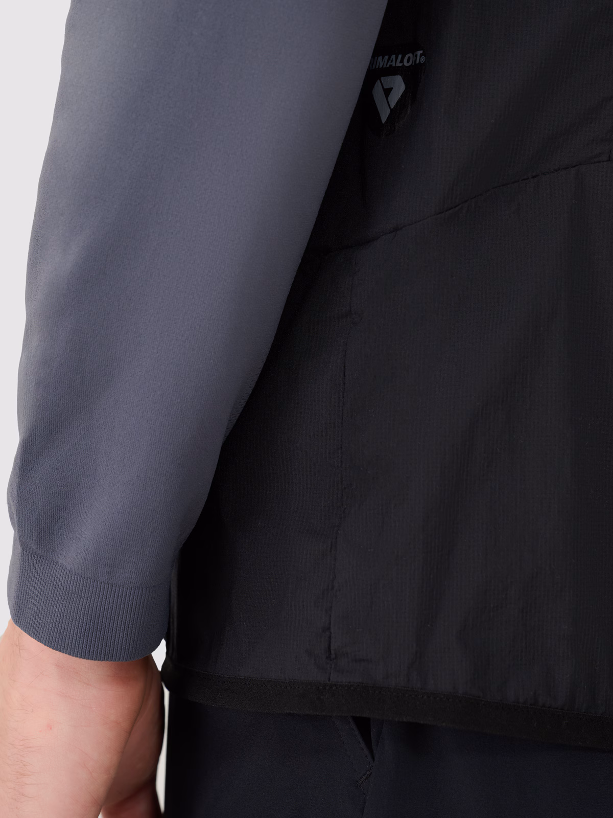 Bezrękawnik puchowy trekkingowy z wypełnieniem Primaloft Black męski - szary