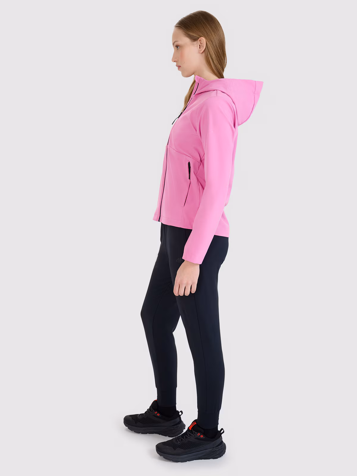 Kurtka softshell wiatroodporna membrana 5000 damska - różowa