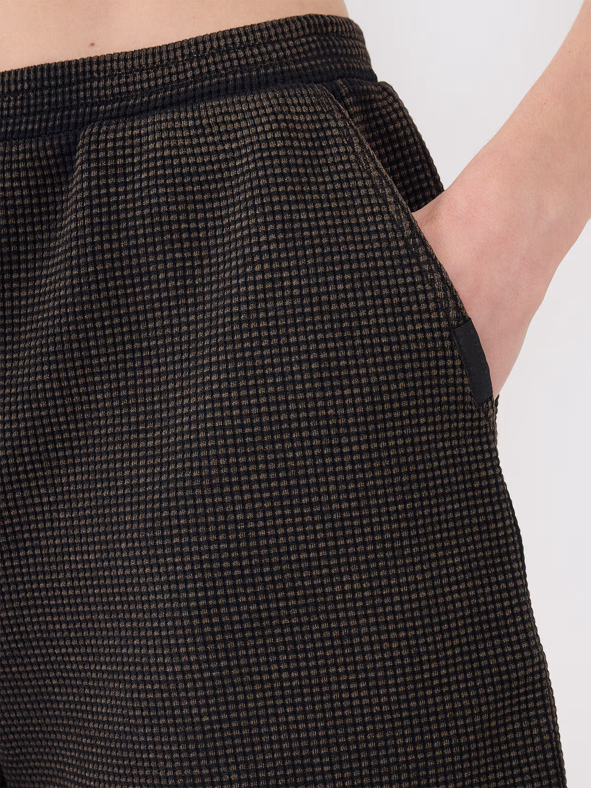 Spodenki casual z dzianiny waflowej damskie - różowe