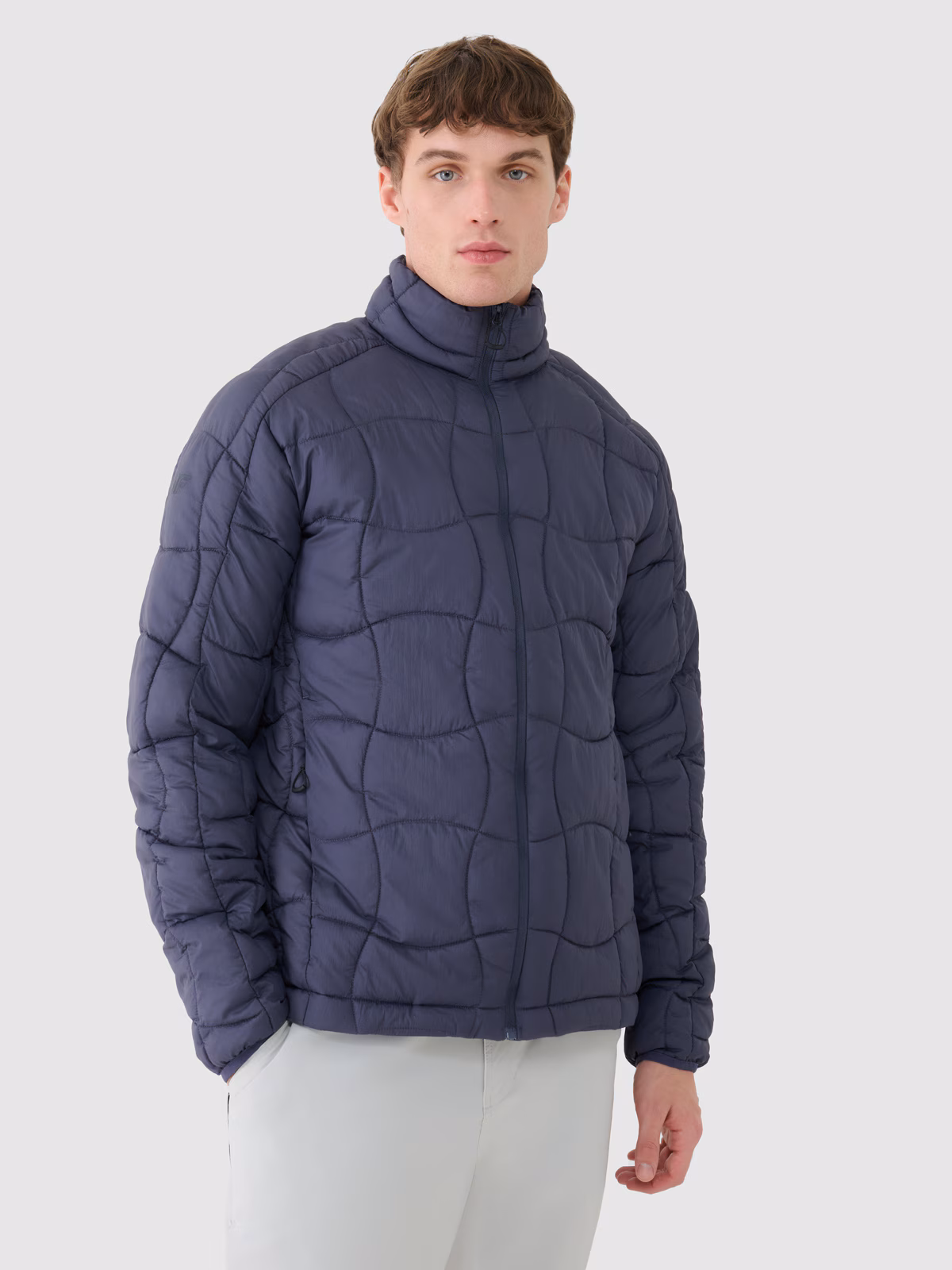 Kurtka puchowa trekkingowa z wypełnieniem Primaloft Silver męska - niebieska