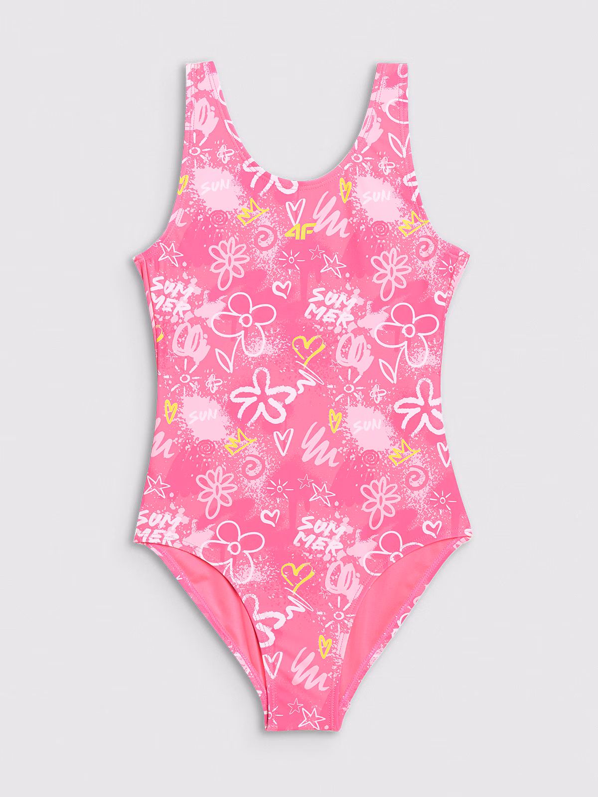 Kostium kąpielowy jednoczęściowy dziewczęcy - multikolor