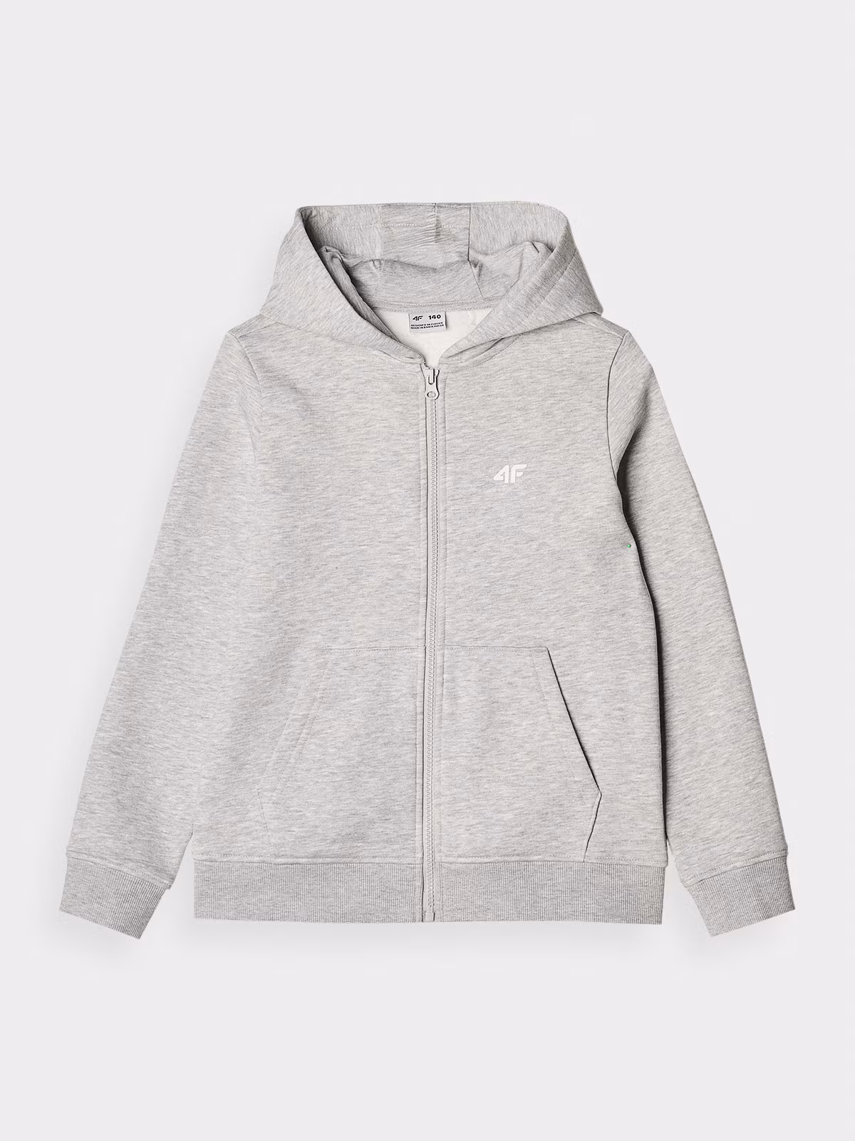 Bluza dresowa rozpinana z kapturem dziewczęca - pudrowy róż