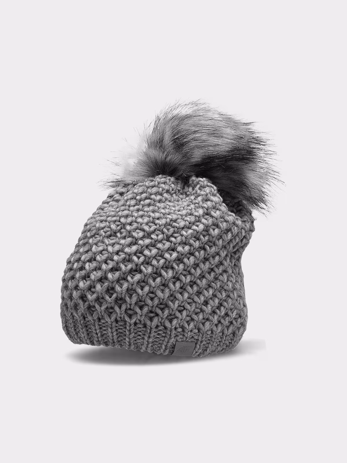 Czapka zimowa z dodatkiem wełny damska - beżowa