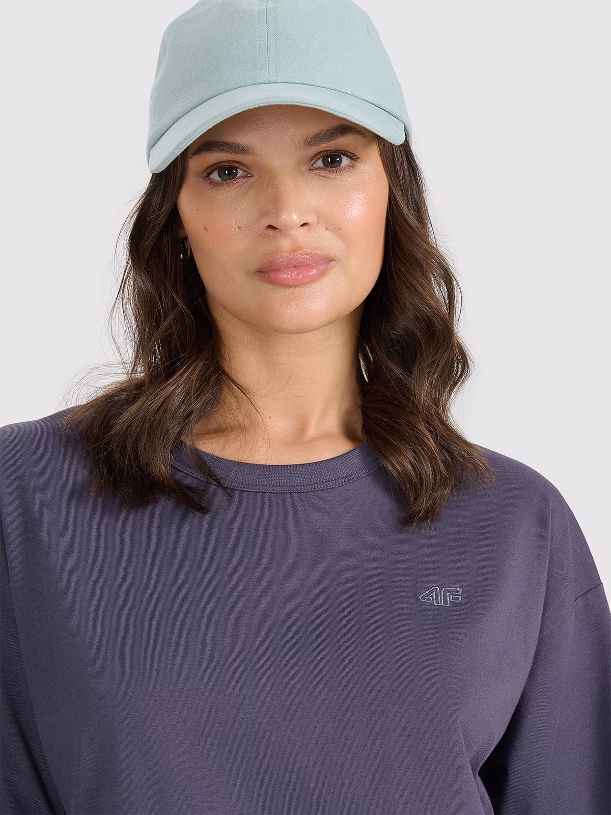 T-shirt oversize gładki uniseks - szary