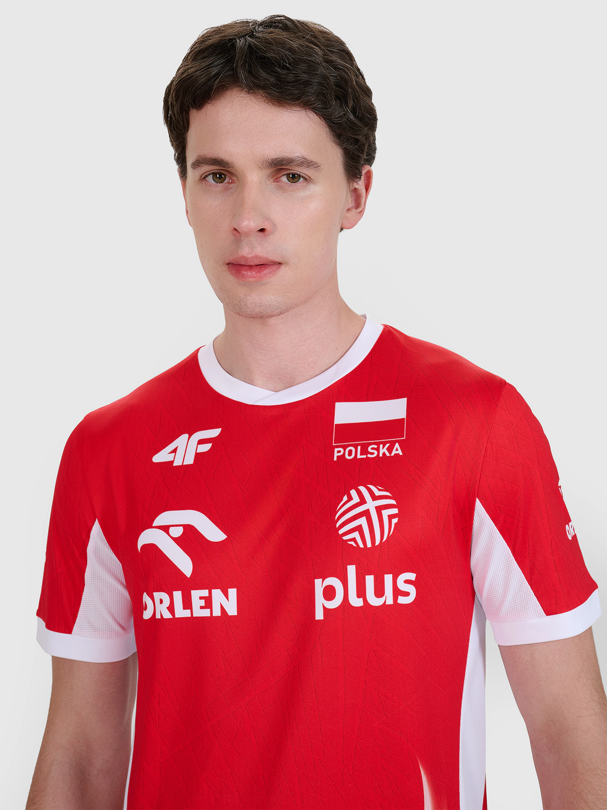 Koszulka meczowa replika domowa męska 4F x Polska Siatkówka - biała