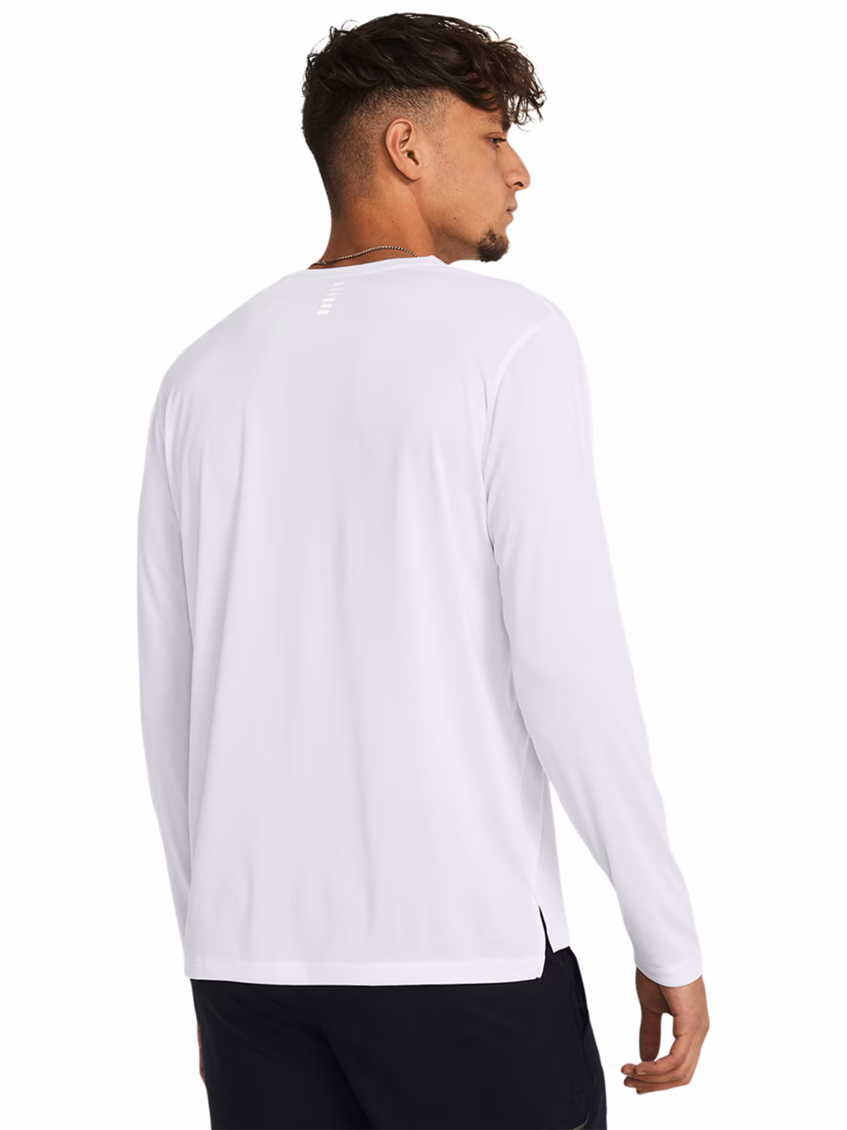Longsleeve do biegania męski Under Armour UA Launch Longsleeve - biały