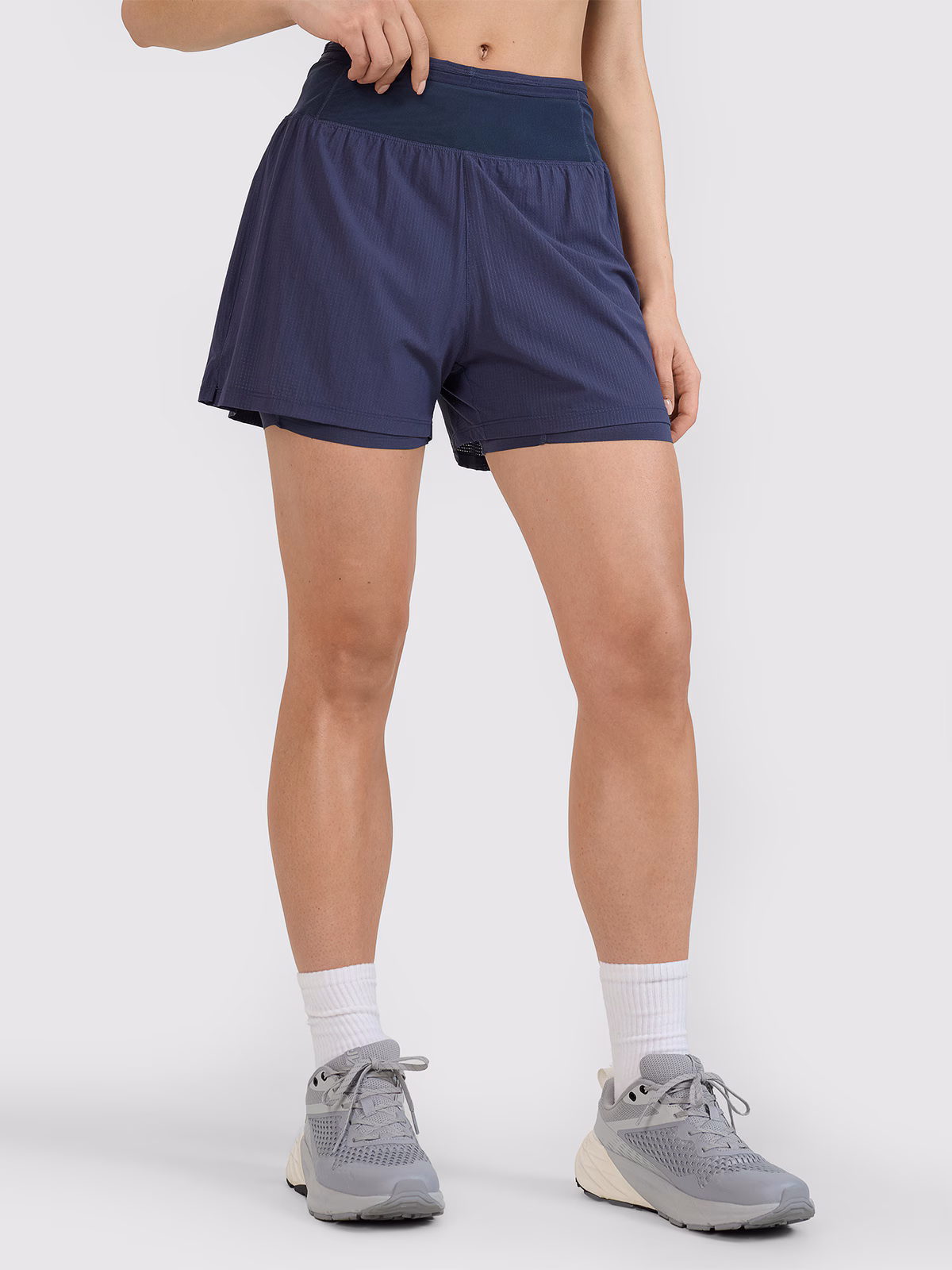 Spodenki do biegania w terenie szybkoschnące damskie - szara