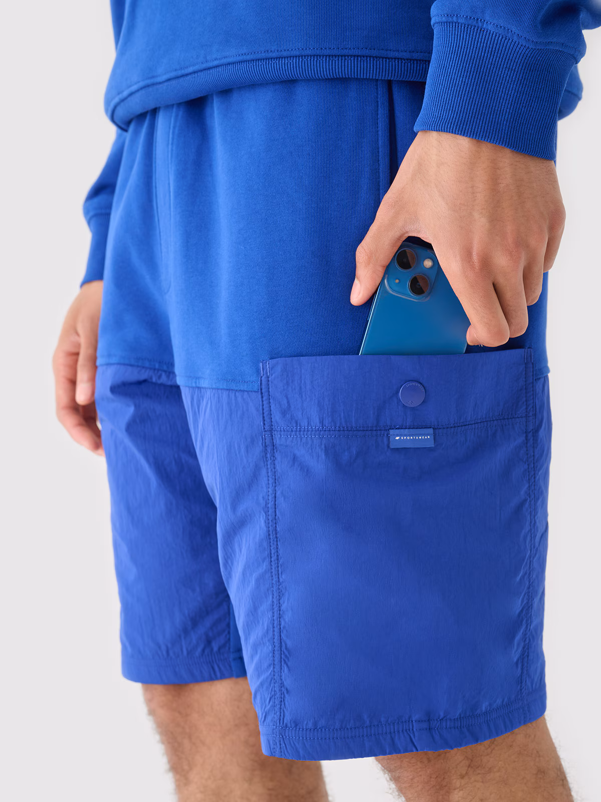 Spodenki casual męskie - niebieskie