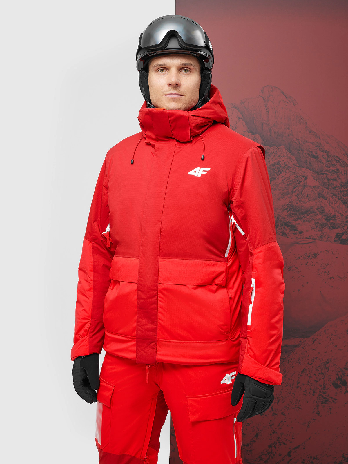 Kurtka narciarska membrana Dermizax 20000 męska - czerwona