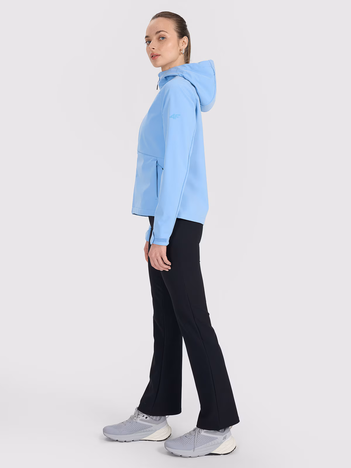 Kurtka softshell wiatroodporna membrana 5000 damska - czarna