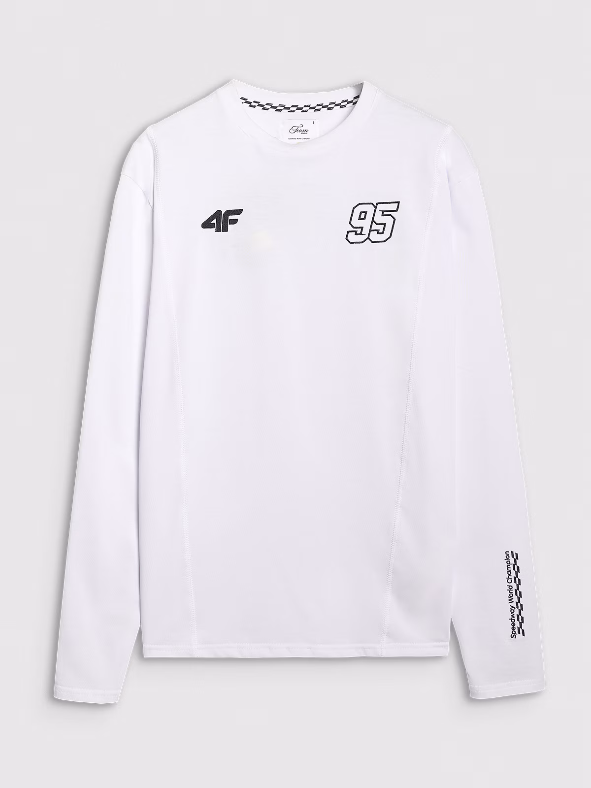 Longsleeve regular męski 4F x Bartosz Zmarzlik - biały