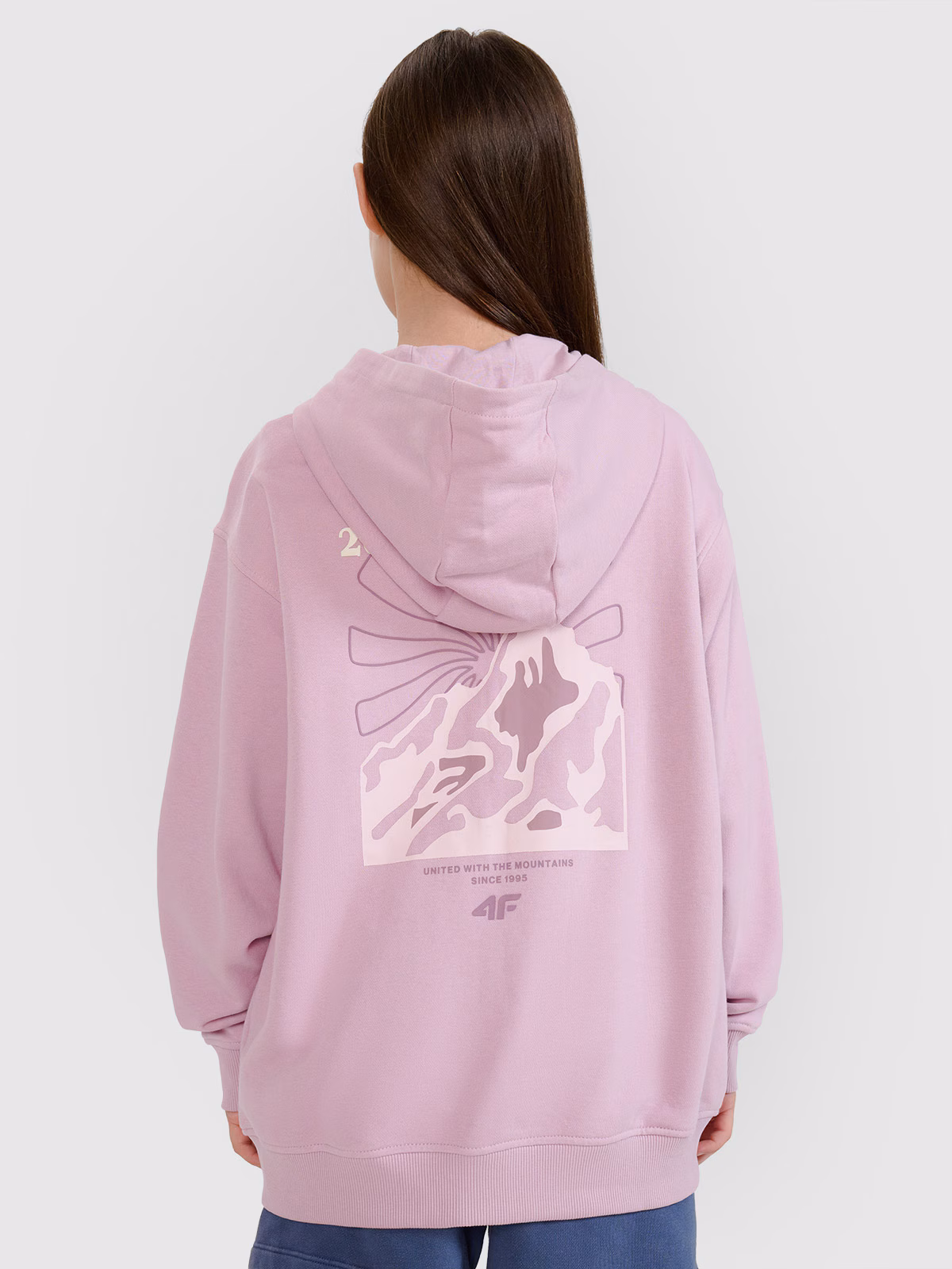 Bluza dresowa rozpinana z kapturem dziewczęca - szara