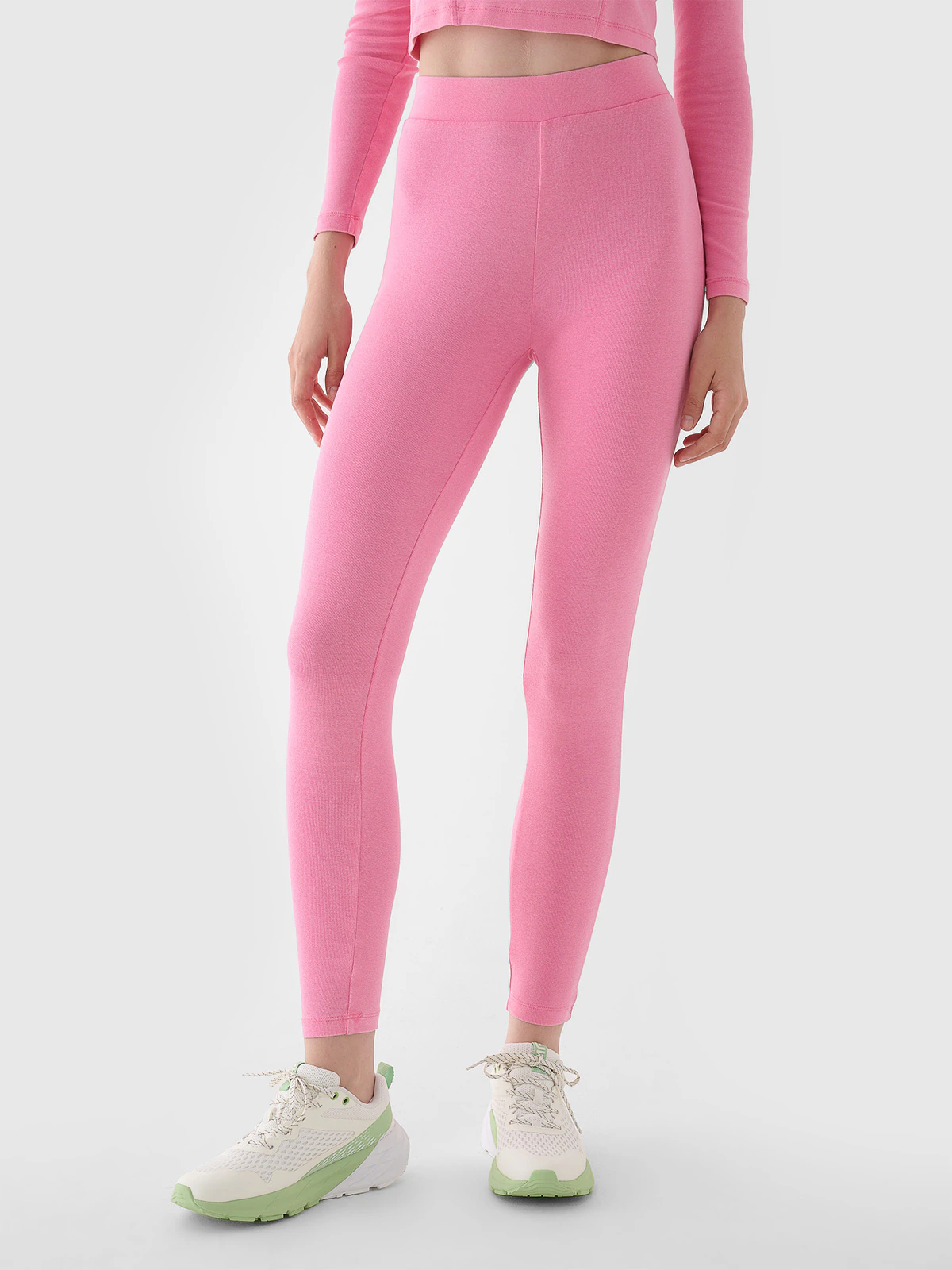 Legginsy dzianinowe damskie - czarne