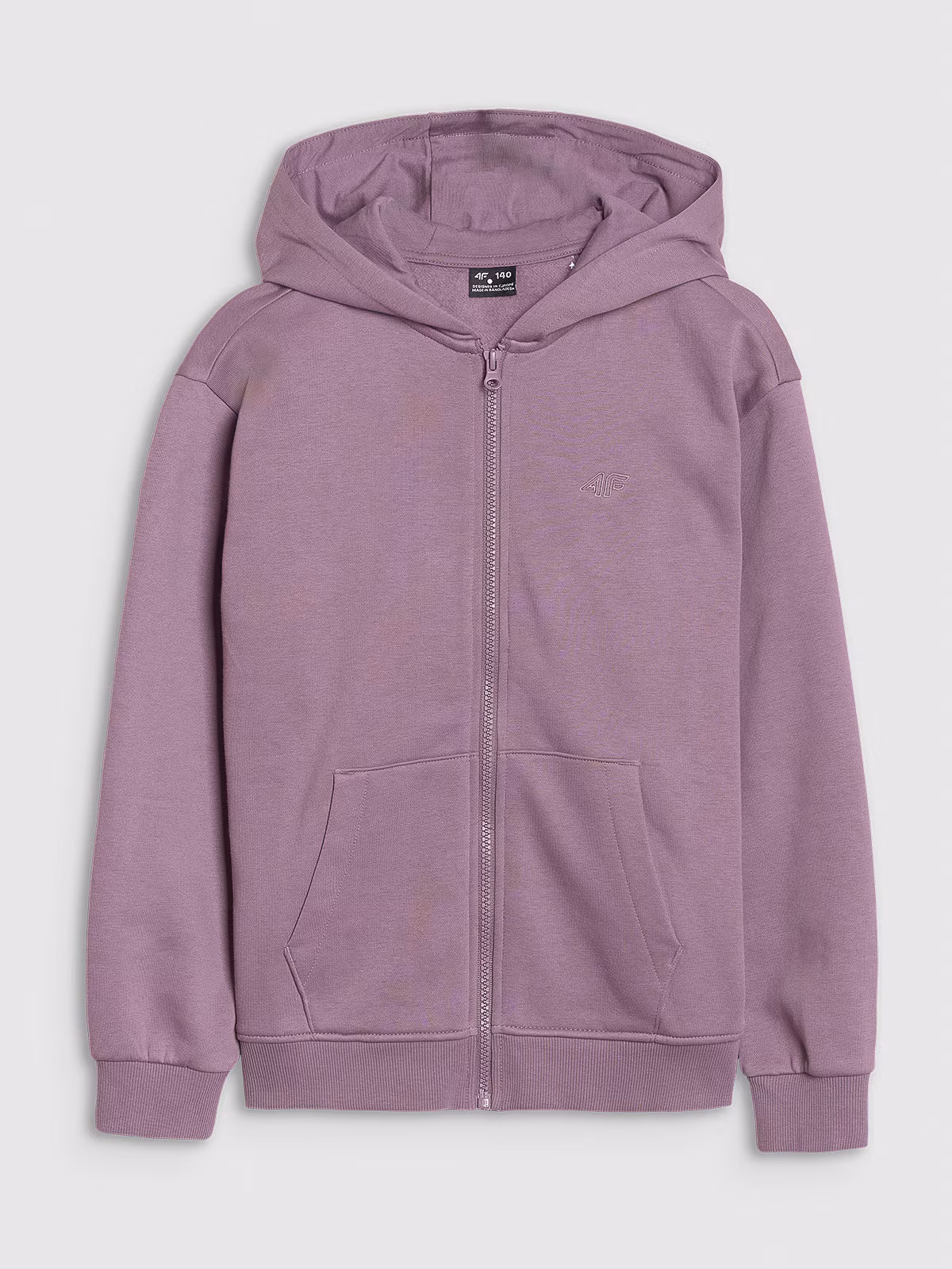 Bluza dresowa rozpinana z kapturem dziewczęca - fioletowa