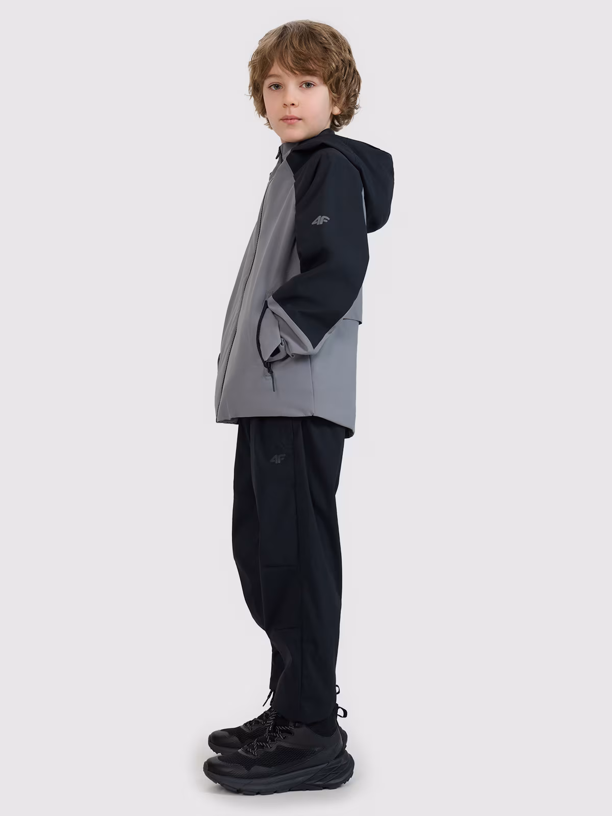 Kurtka trekkingowa membrana 5000 chłopięca - niebieska