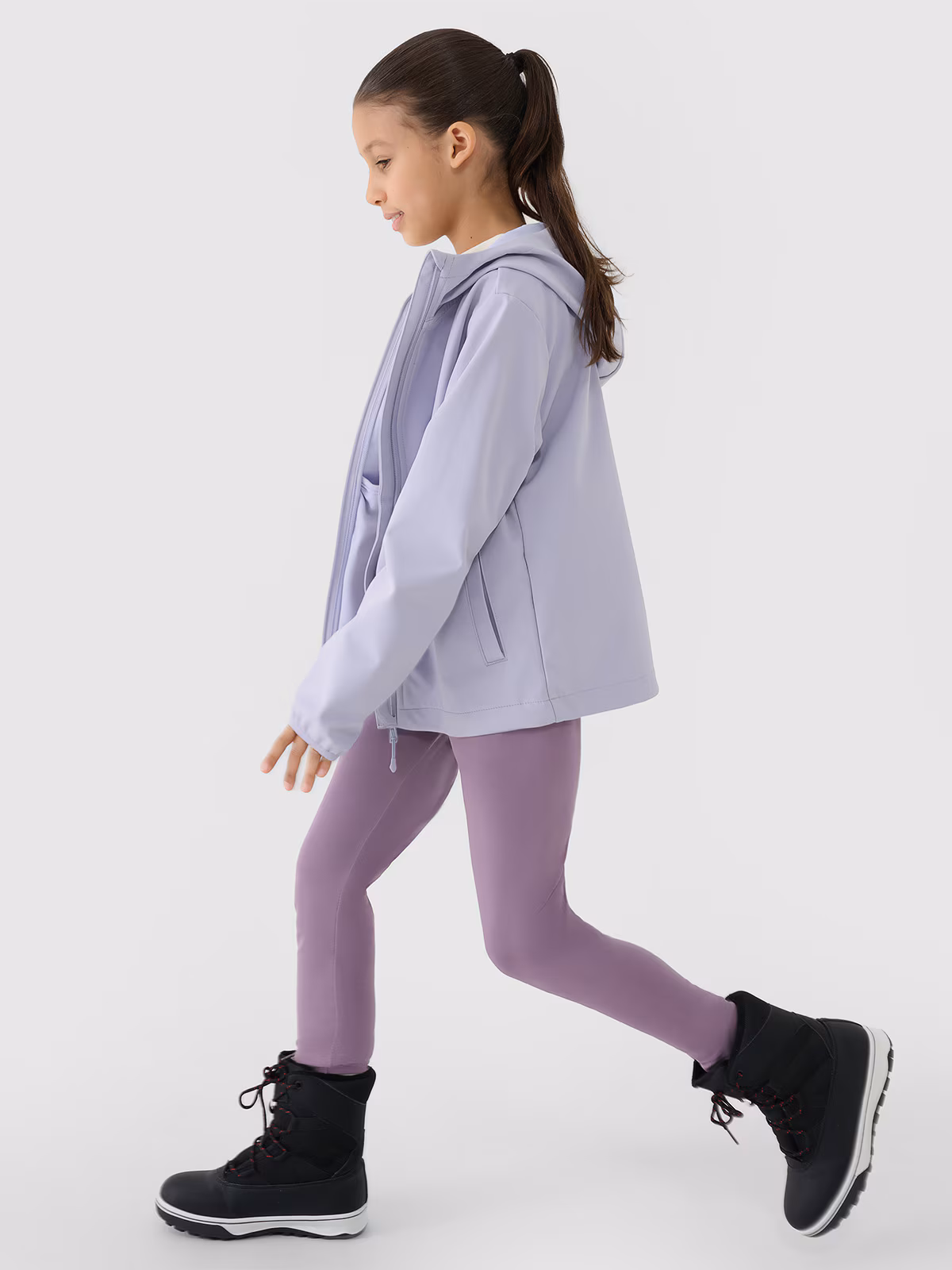 Kurtka softshell wiatroodporna membrana 5000 dziewczęca - różowa