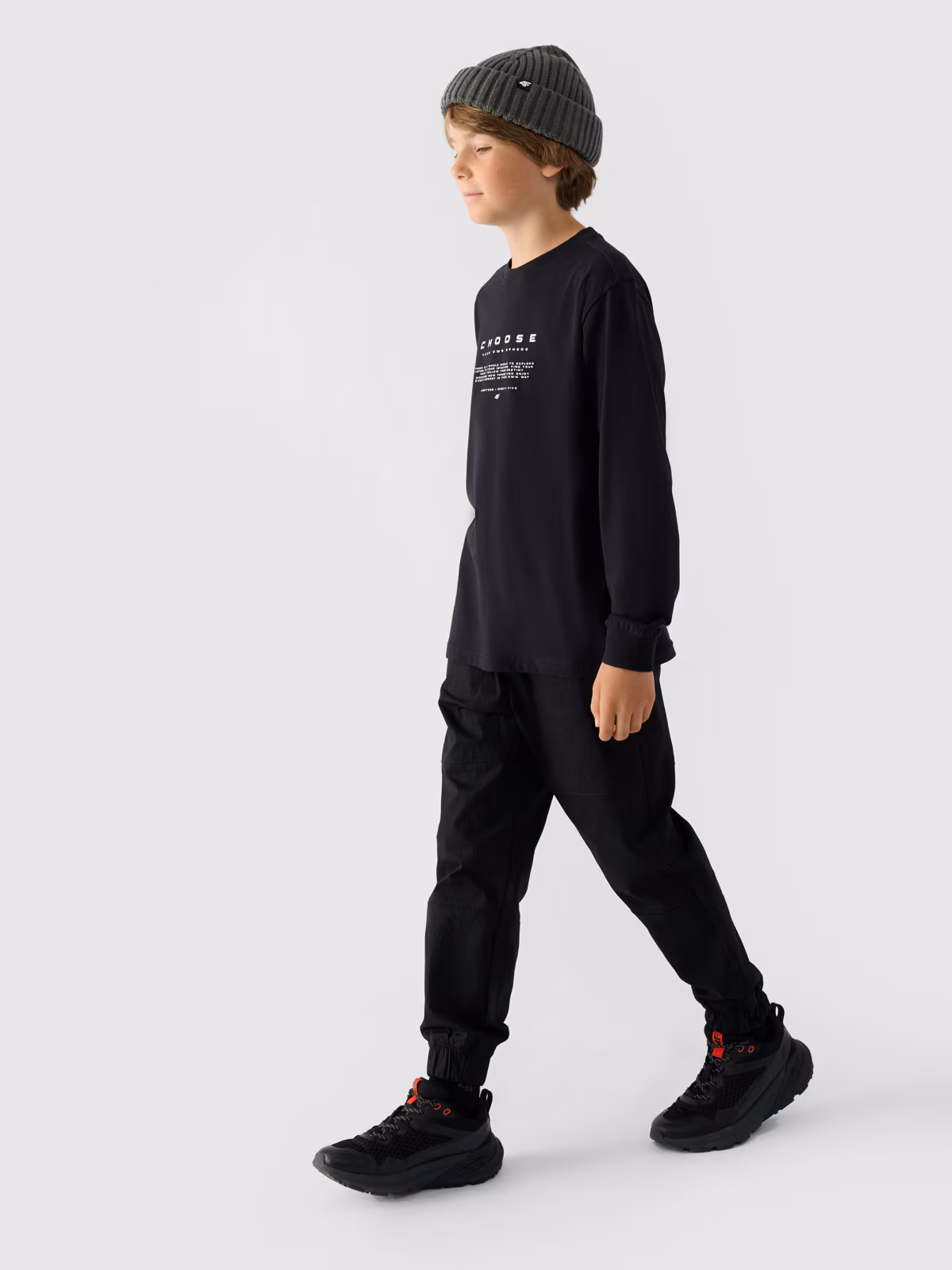 Spodnie casual joggery chłopięce - czarne