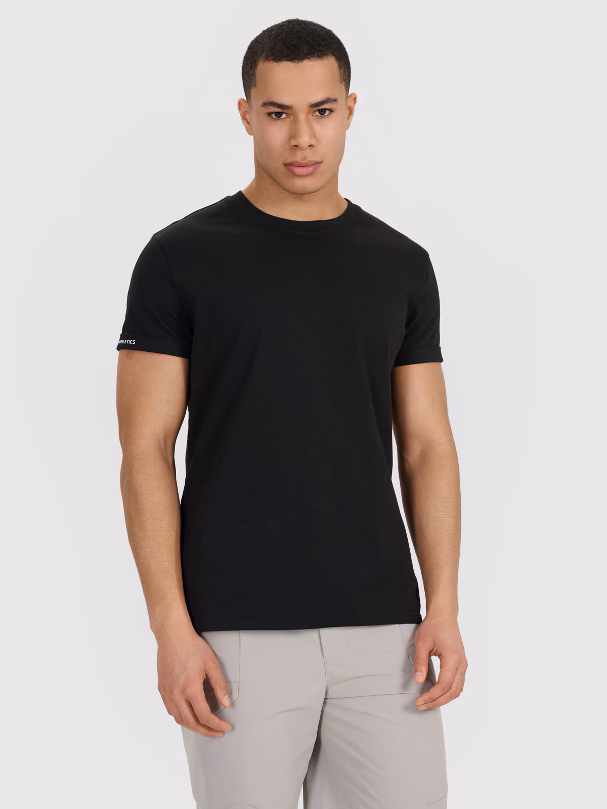 T-shirt regular gładki męski - biały