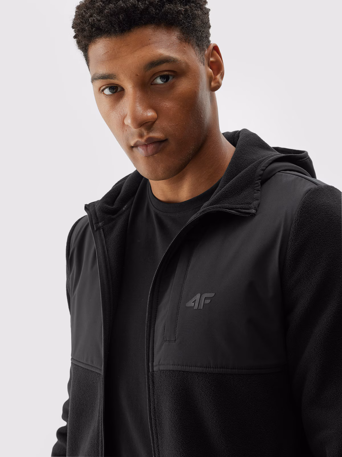 Polar z kapturem regular męski - zielony