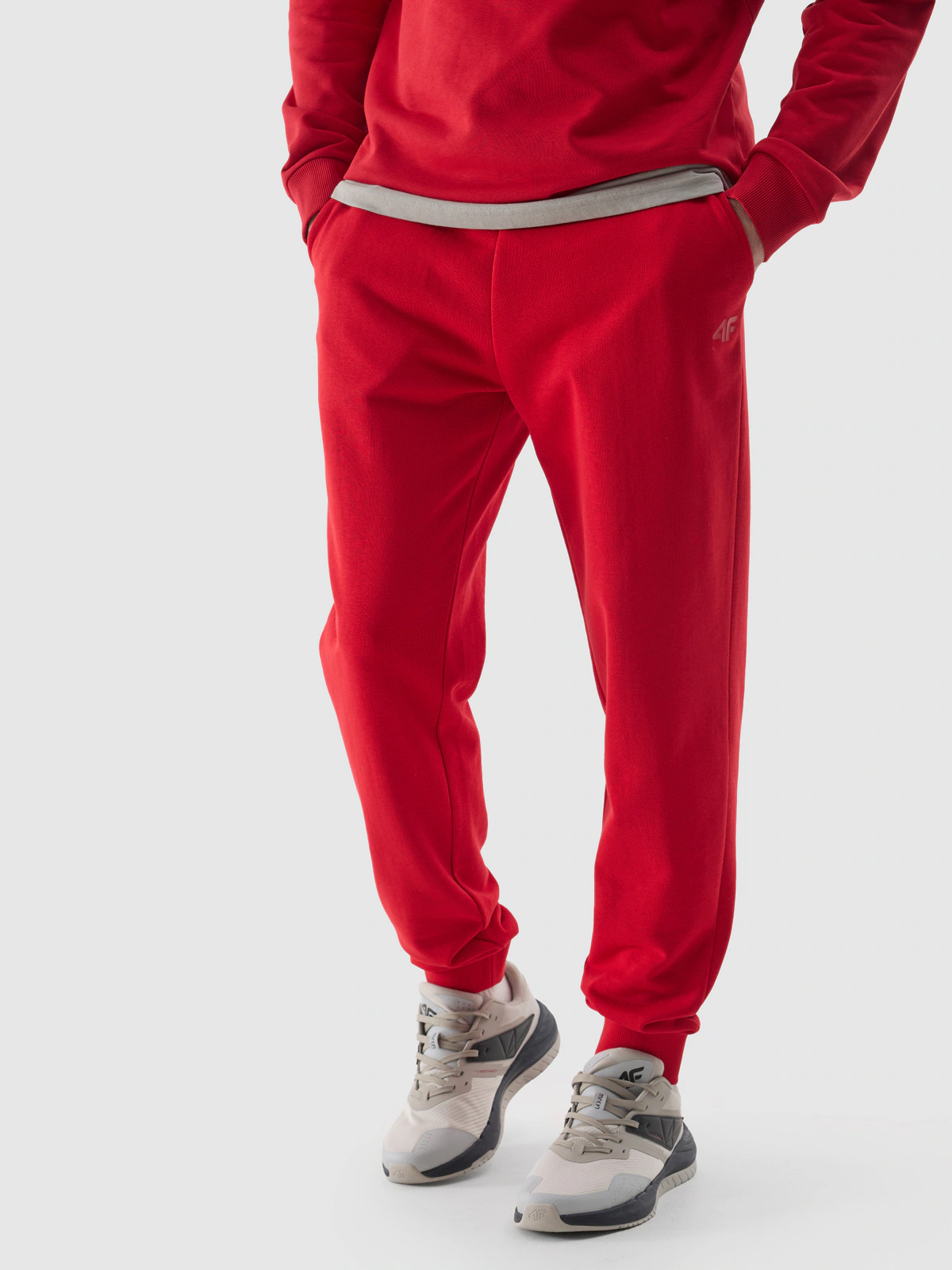 Spodnie dresowe joggery męskie - niebieskie