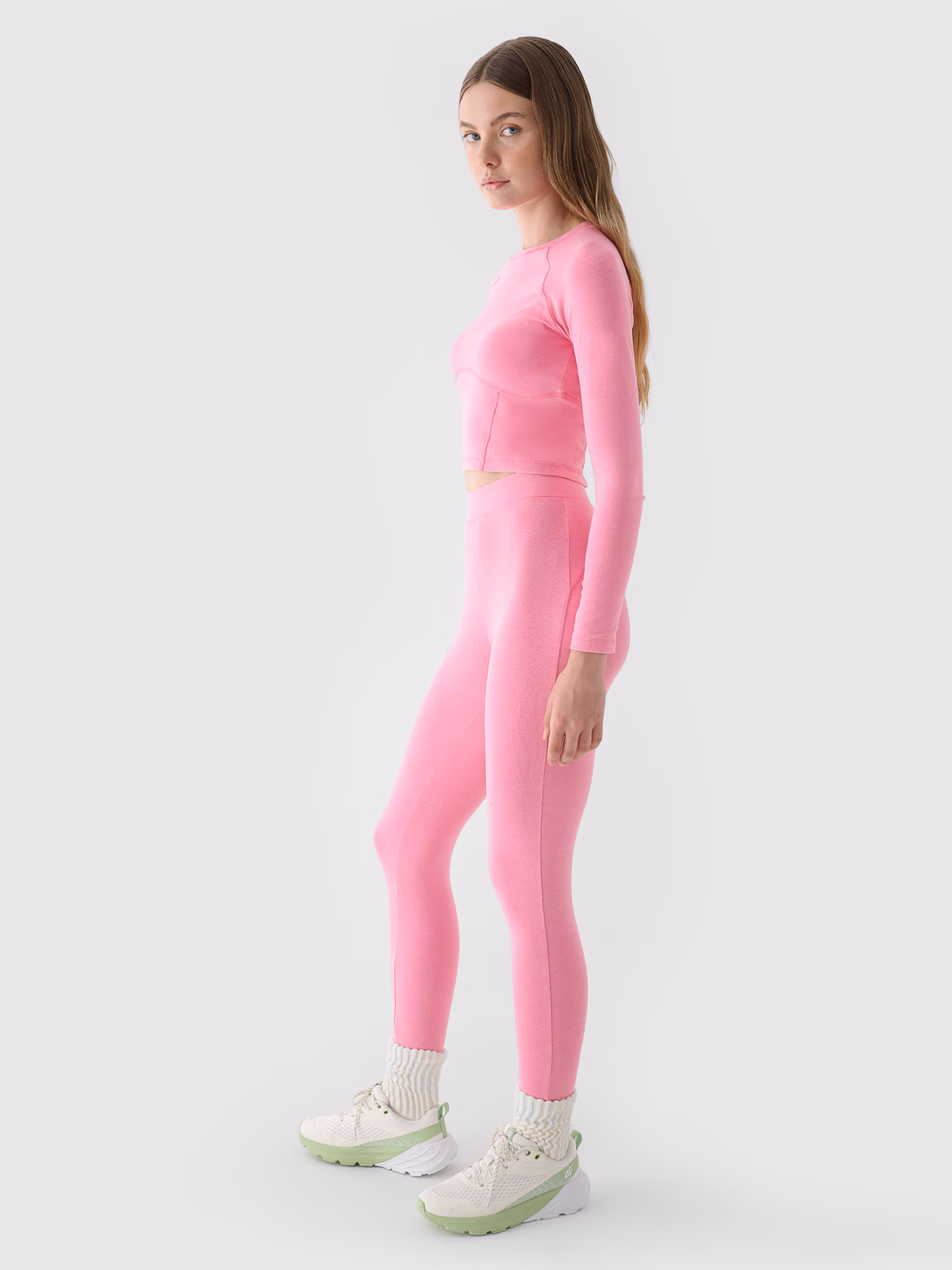 Legginsy dzianinowe damskie - czarne