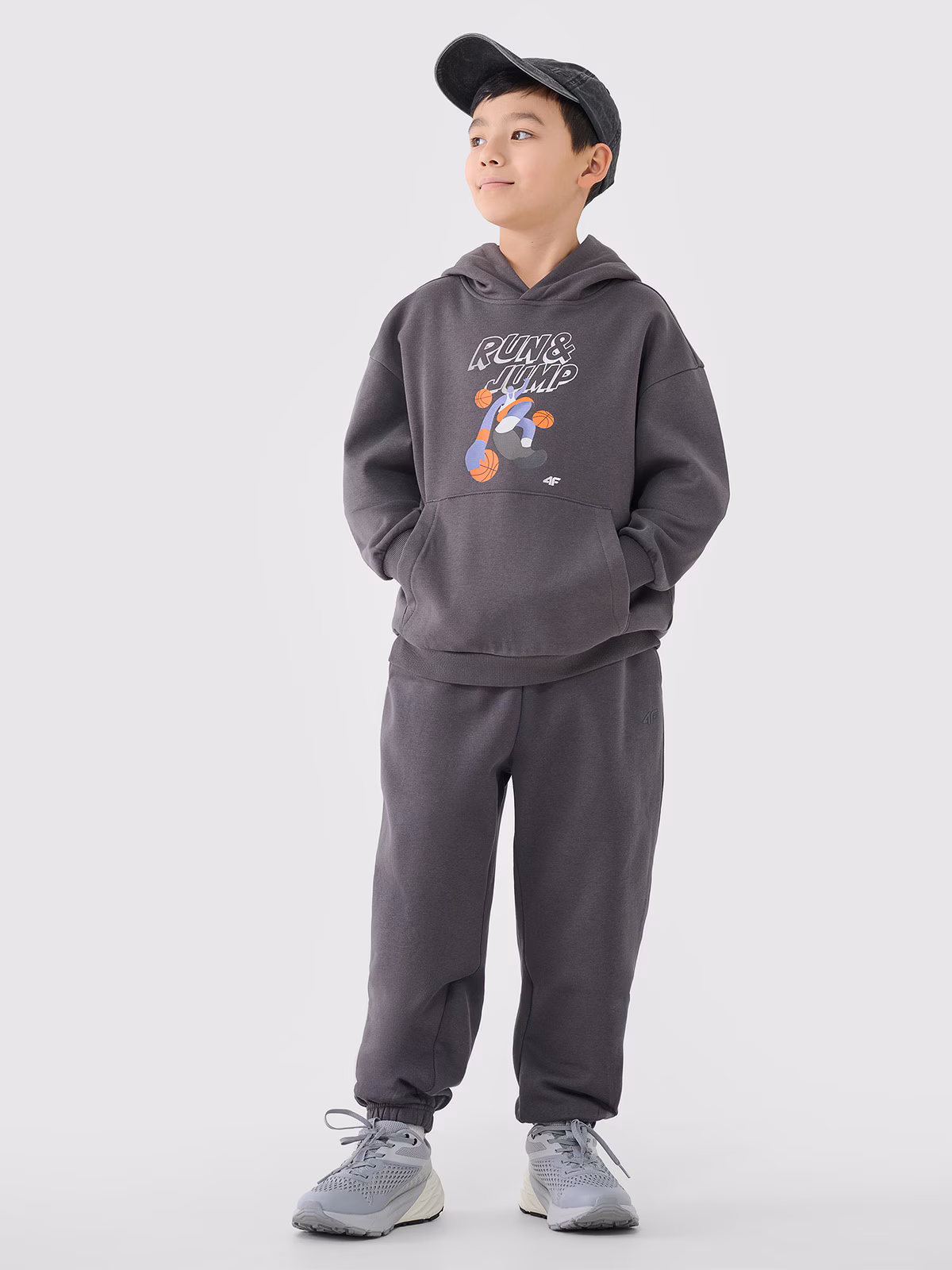 Spodnie dresowe joggery chłopięce - szare