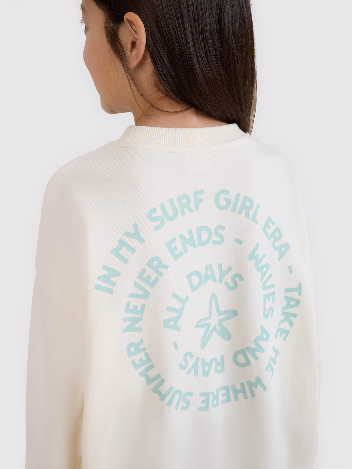 Bluza dresowa nierozpinana bez kaptura dziewczęca - różowa