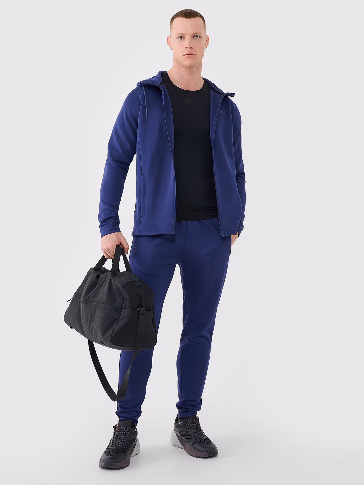 Spodnie treningowe szybkoschnące męskie - czarne