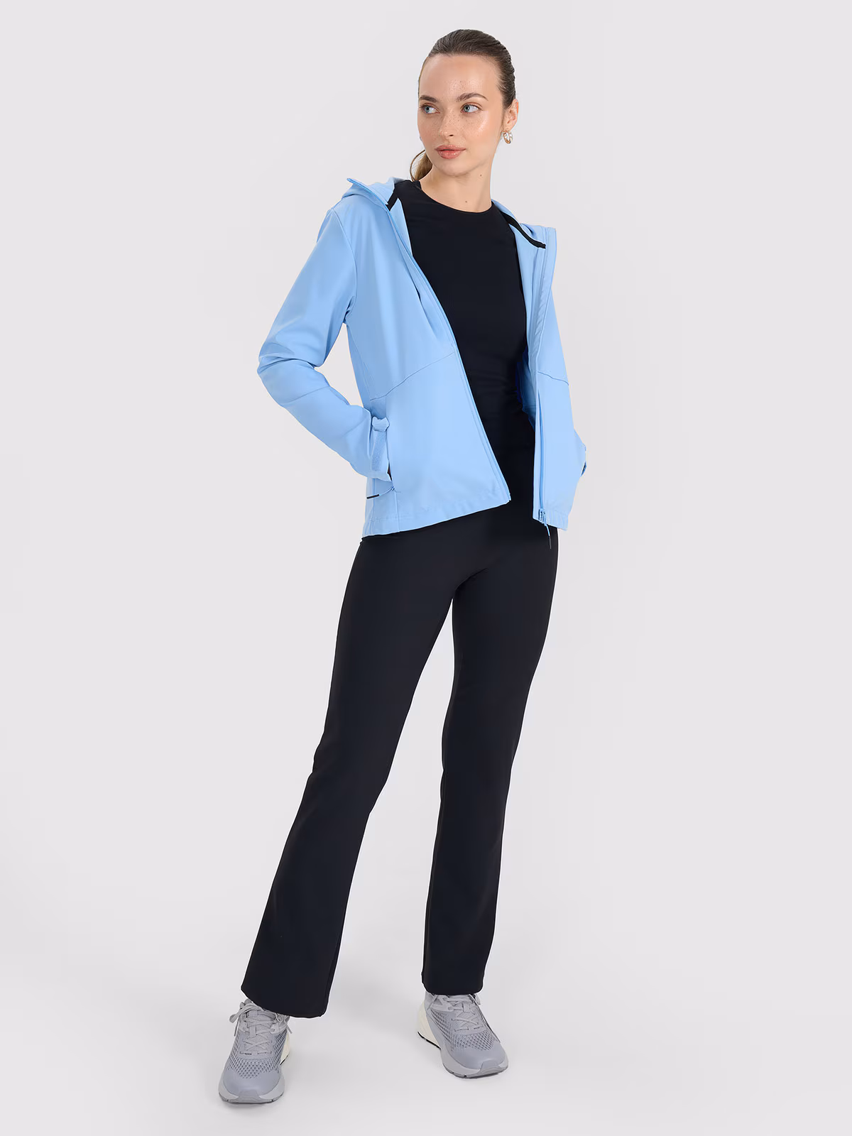 Kurtka softshell wiatroodporna membrana 5000 damska - czarna