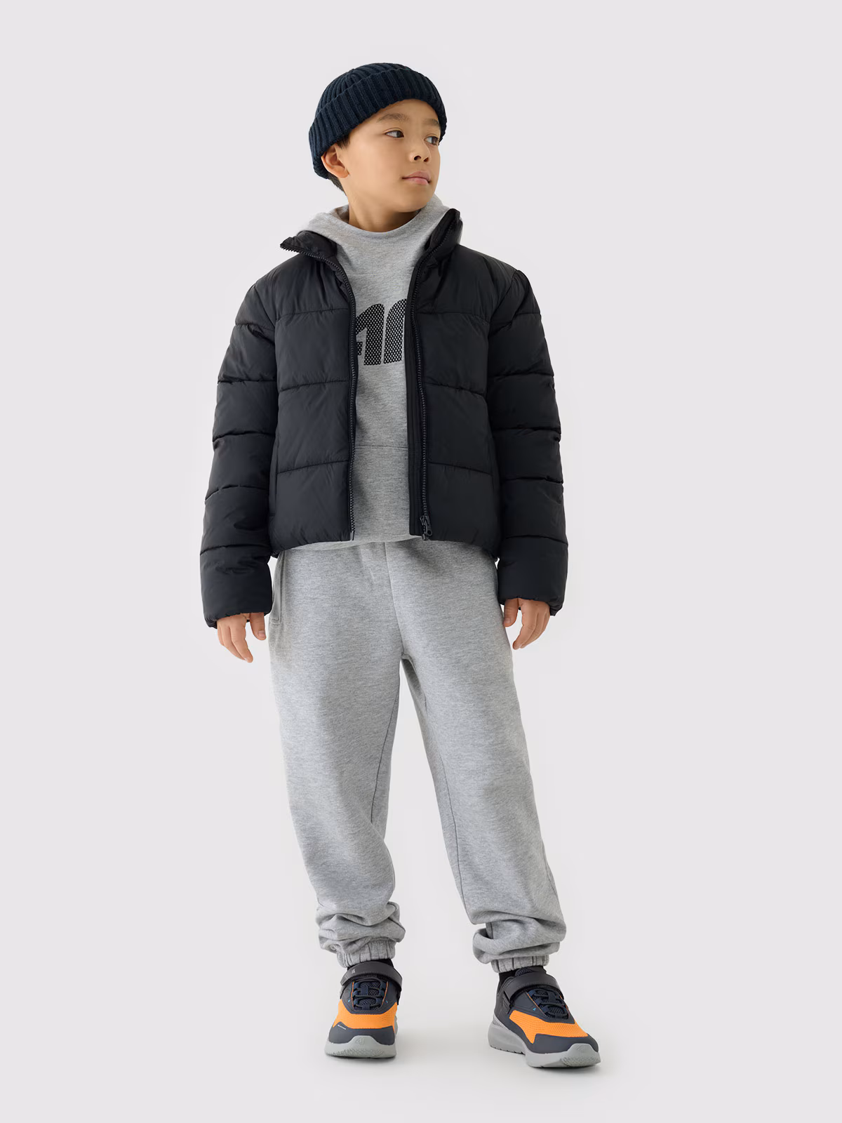 Kurtka puchowa z wypełnieniem syntetycznym dziecięca - czarna