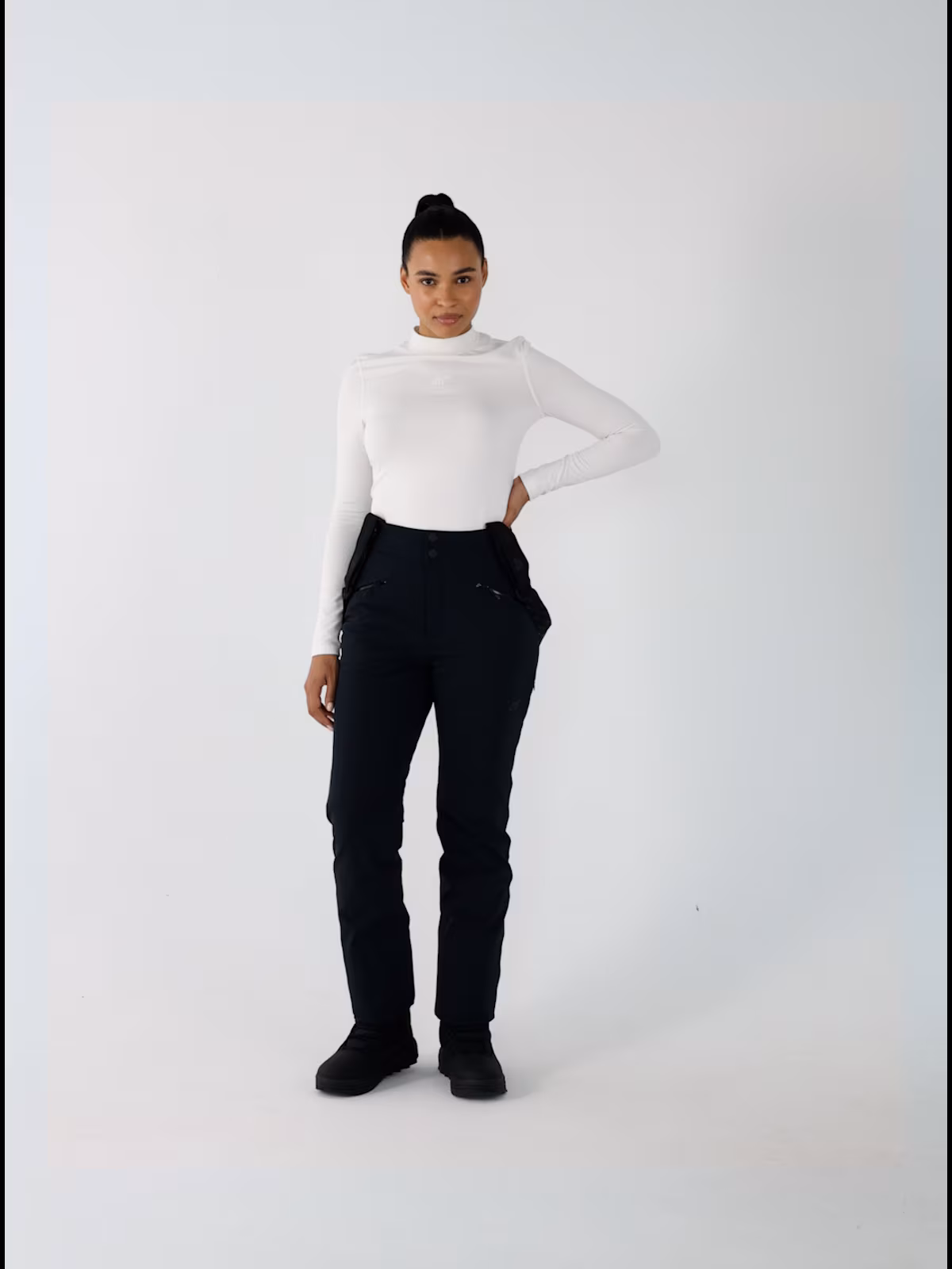 Bielizna termiczna drapana (góra) damska - czarna