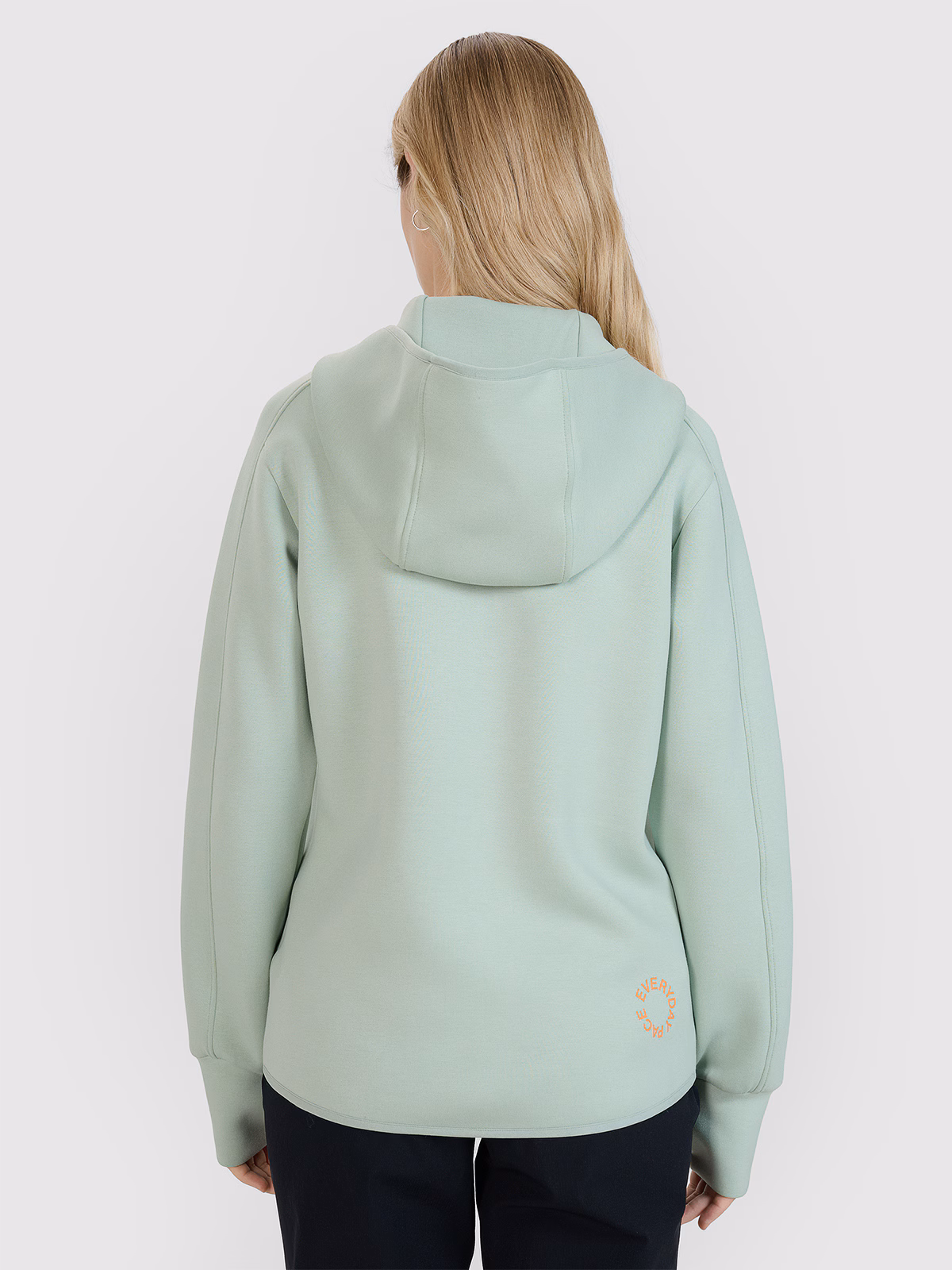 Bluza dresowa rozpinana z kapturem damska - miętowa