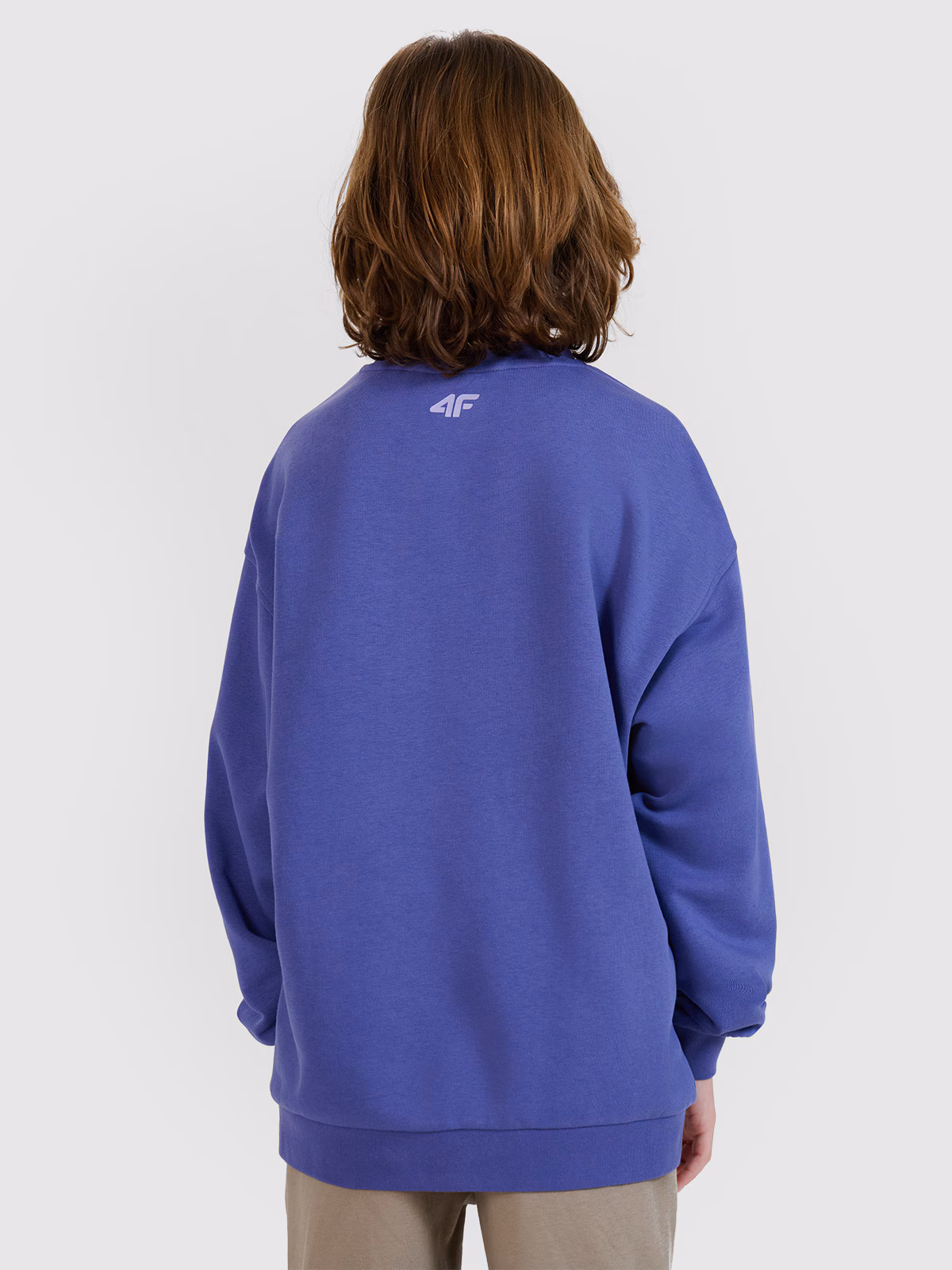 Bluza dresowa nierozpinana bez kaptura chłopięca - czerwona