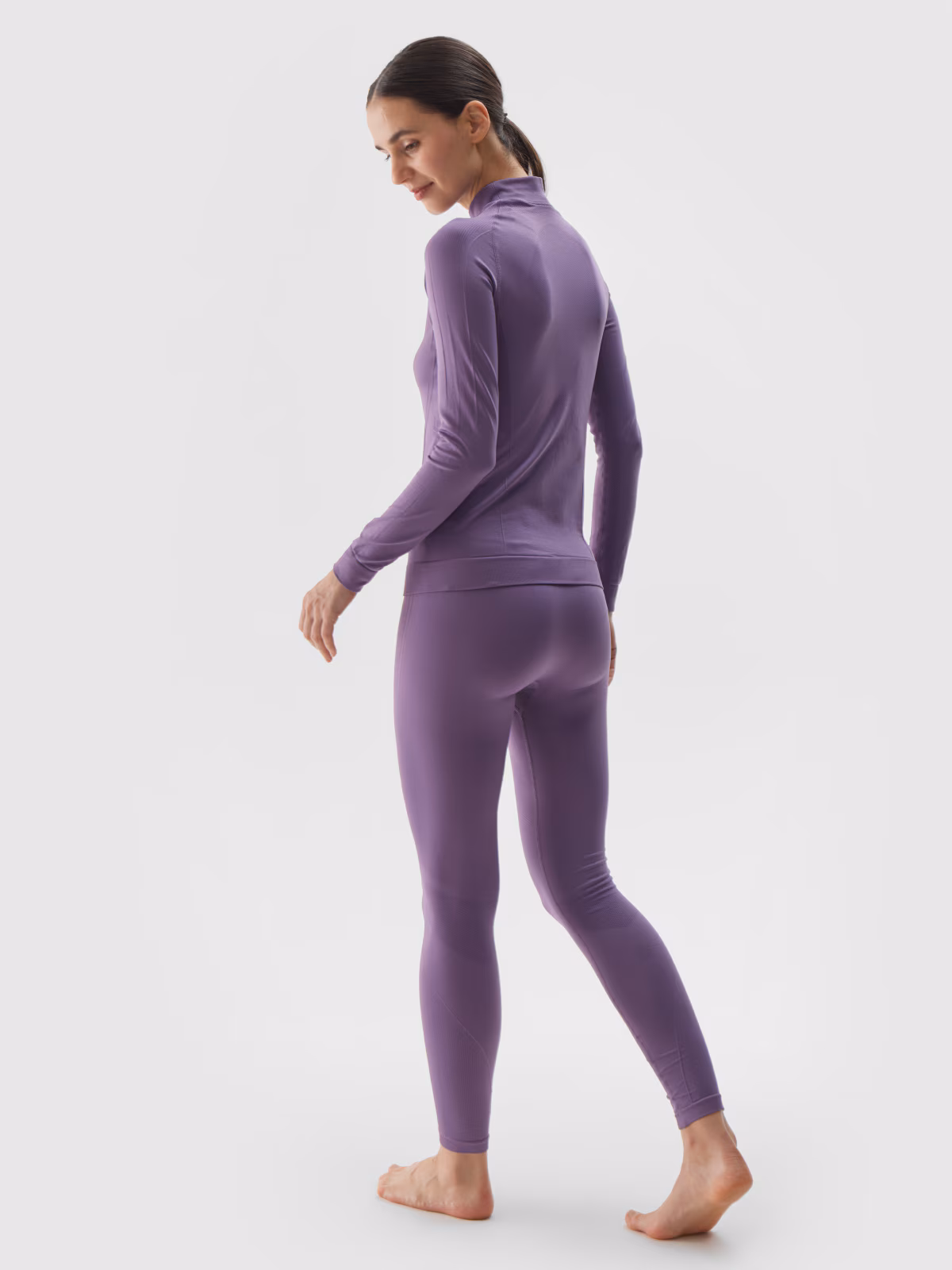 Bielizna termoaktywna bezszwowa (dół) damska - brązowa