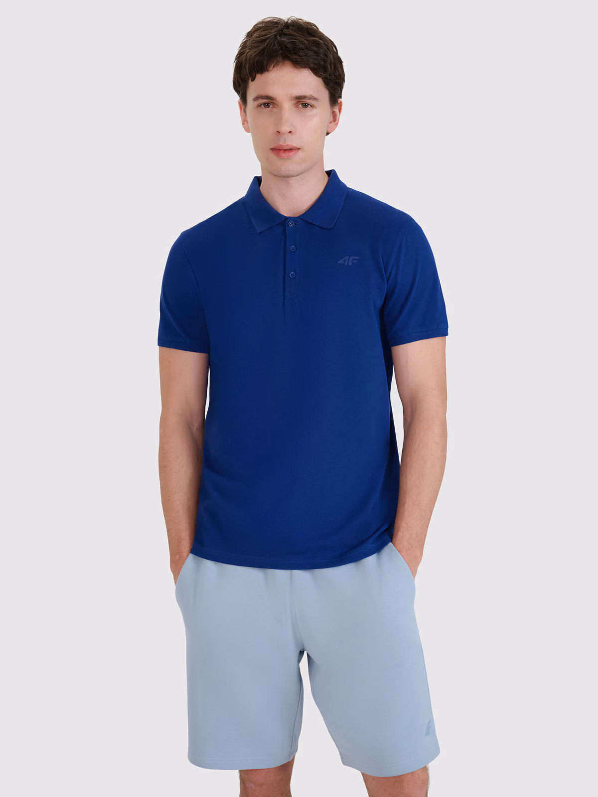 Koszulka polo regular męska - granatowa