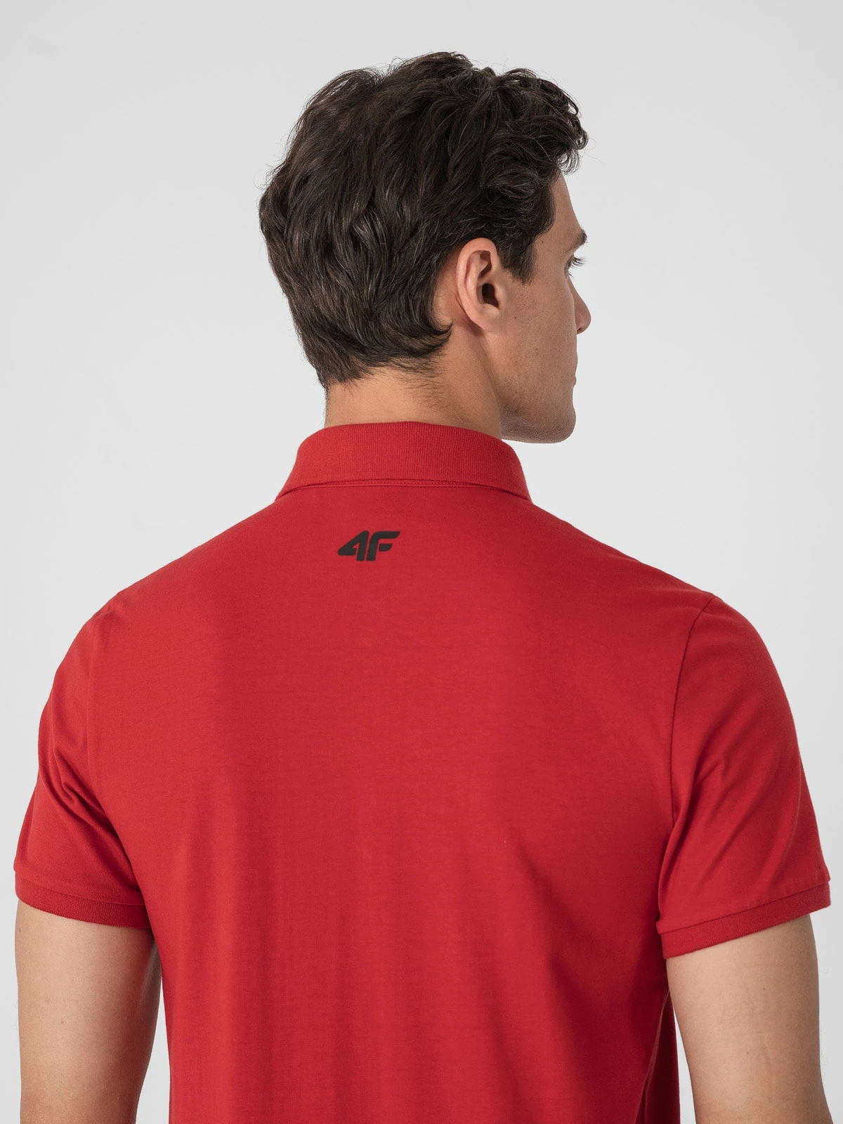 Koszulka polo regular męska - czerwona