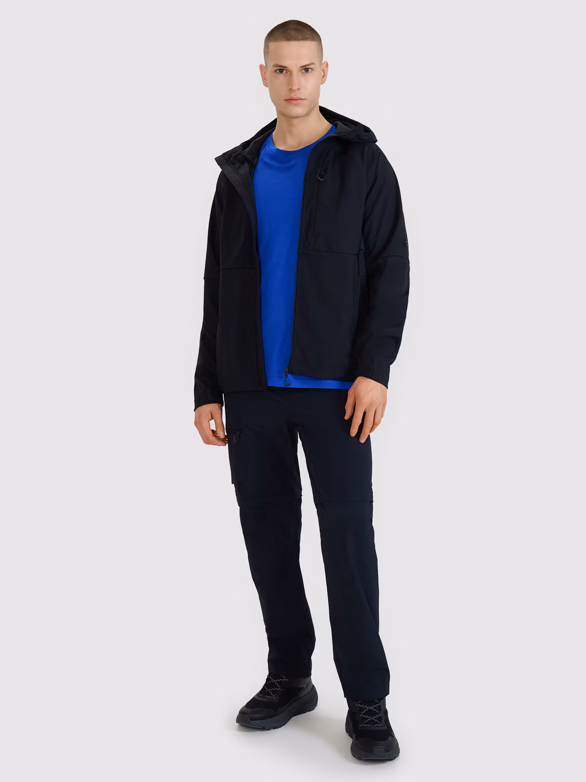 Kurtka softshell wiatroodporna membrana 10000 męska - granatowa