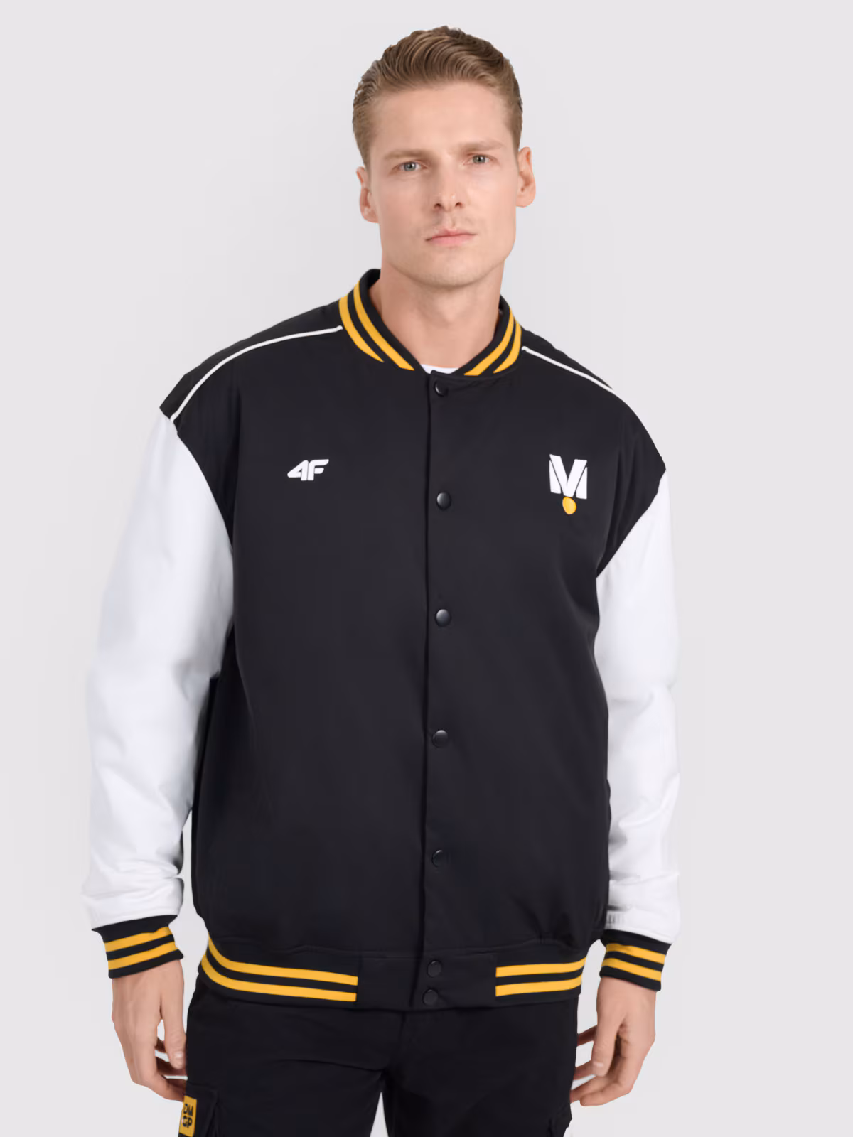 Kurtka przejściowa bomberka uniseks 4F x Drift Masters - czarna